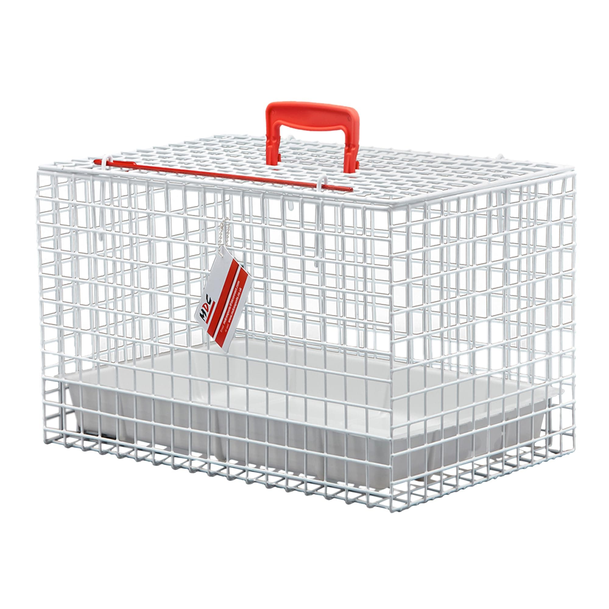 MDC Cat Carrier with Top Opening – Lightweight Mesh Pet Travel Crate for Vet Visits, Cats & Kittens – Breathable, Easy Clean Cat Basket with Handle – Secure & Spacious Cat Crate for Travel, White