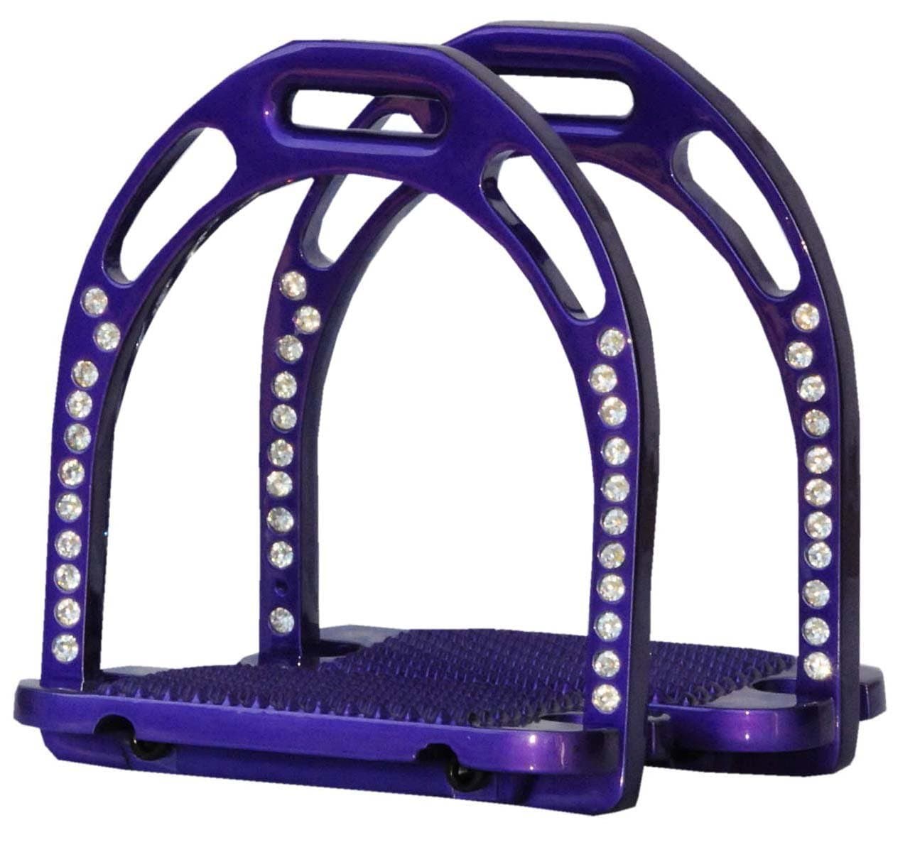 Reitsport Amesbichler Amka Pro Stirrups Aluminium with 22 Rhinestones Purple