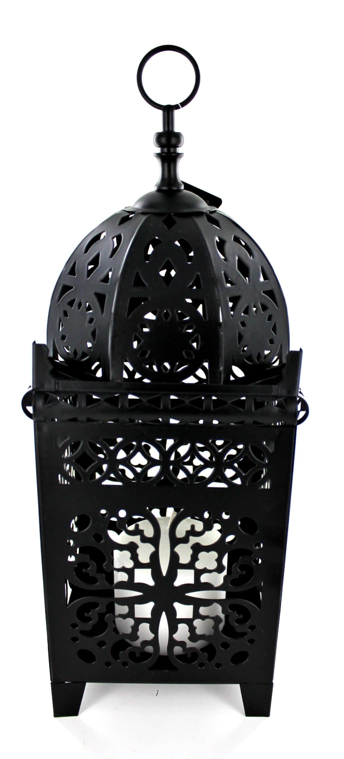 Designer Black Lantern with Metal Frame Unique and Stylish 30749