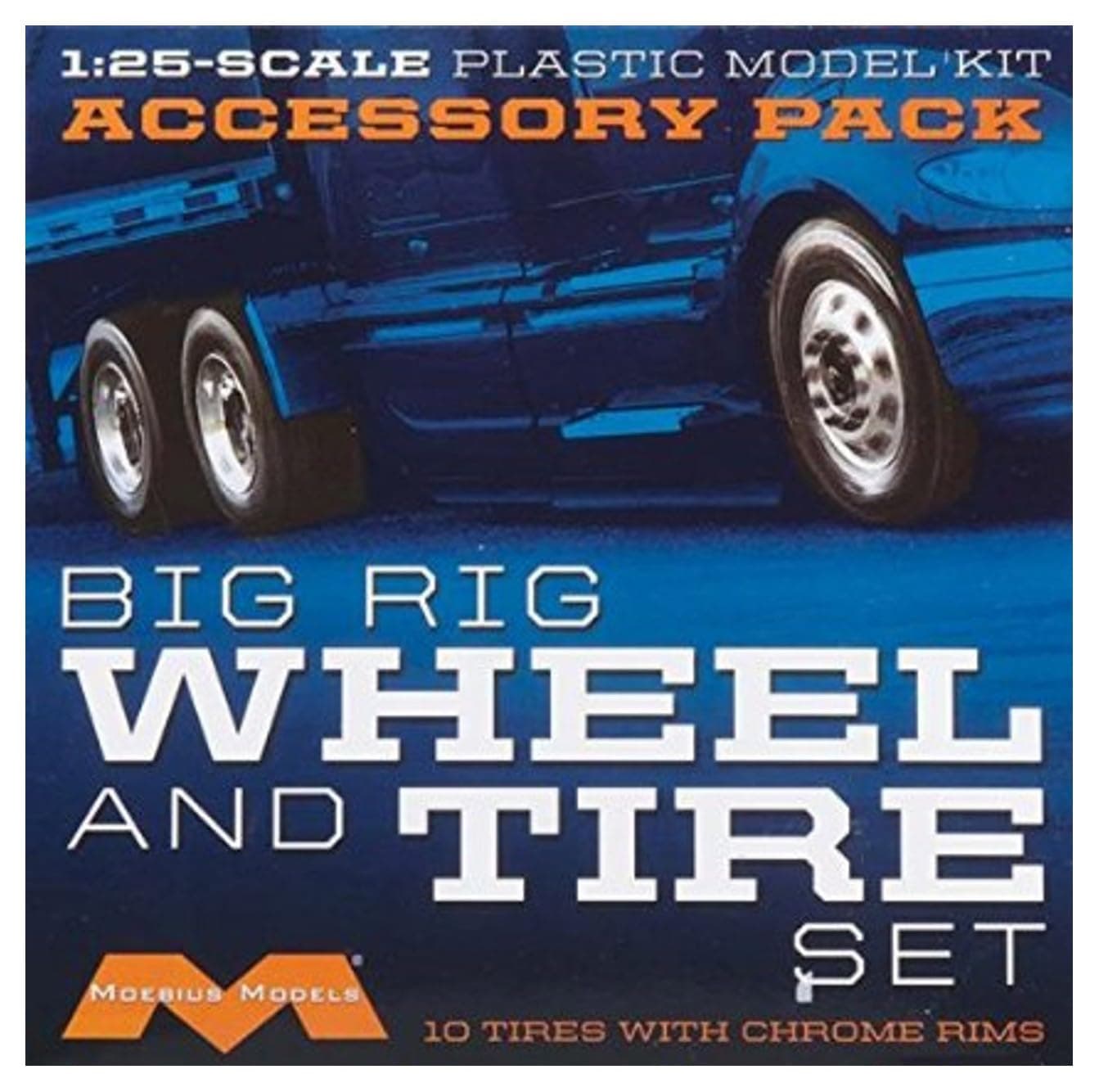 Moebius Models MOE1010 1/25 Semi Wheels/Tires (10 pk)
