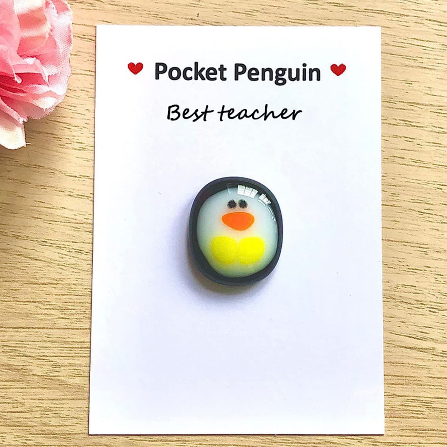 A Little Pocket Penguin Hug Mini Cute Little Pocket Penguin Animal Decoration Comes with an Encouraging Text Card A Warm Gift for Family, Friends and Loved Ones