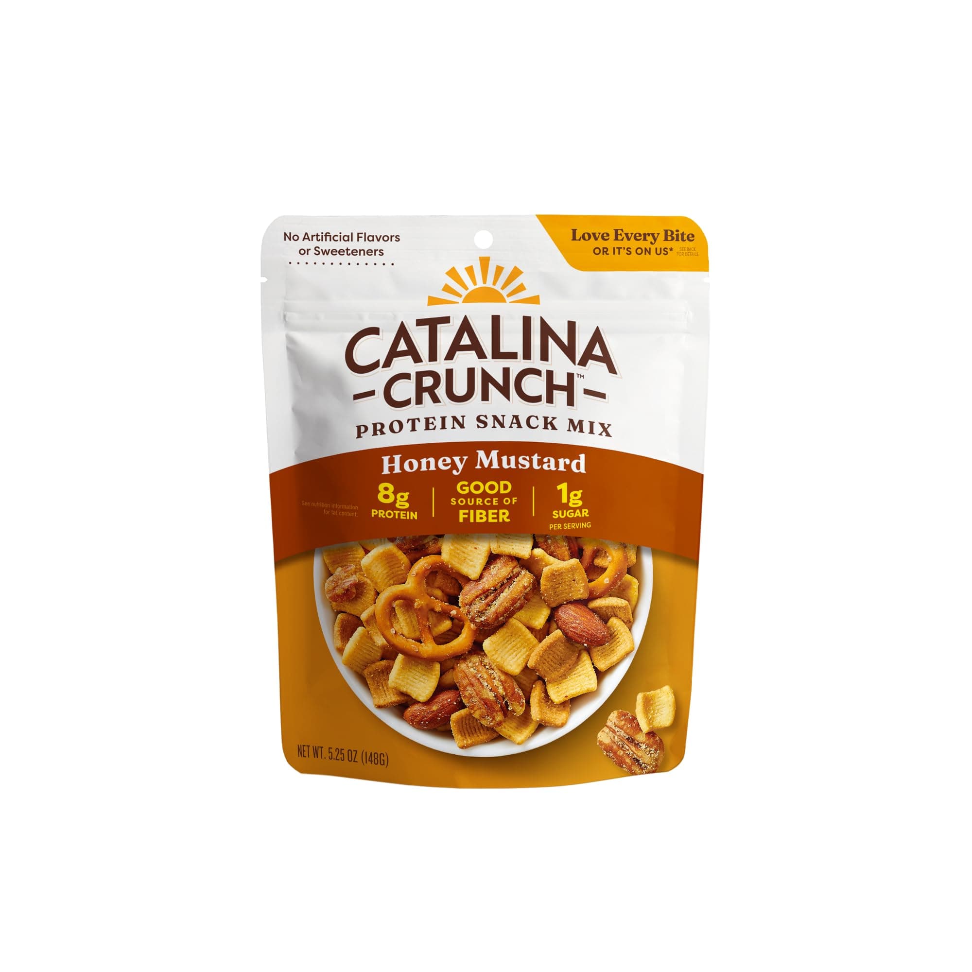 Catalina Crunch Protein Snack Mix - 8g Protein, 1g Sugar per Serving - Good Source of Fiber, Keto, Gluten Free - Honey Mustard, 5.25 Ounce Bag (Pack of 1)