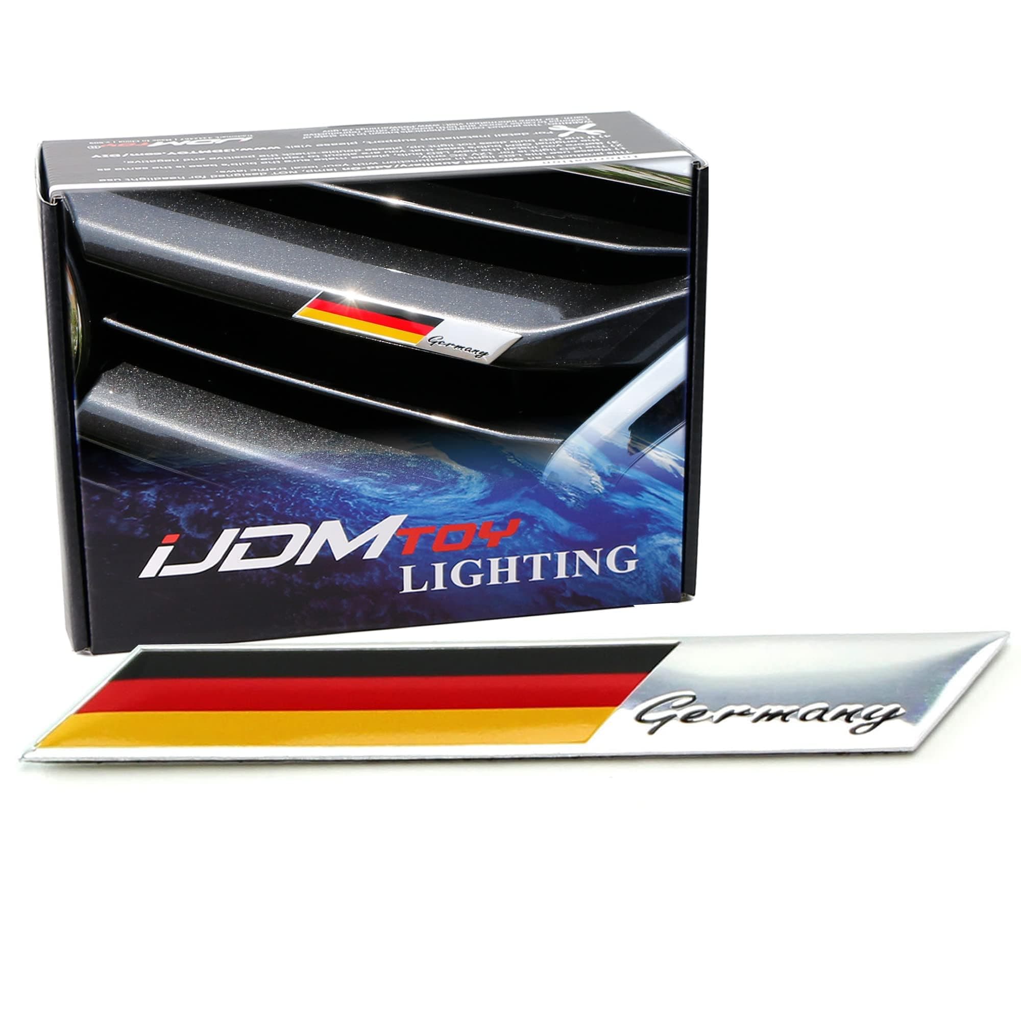 Aluminum Plate Germany Flag Emblem Badge Compatible with Germany Car Front Grille, Side Fenders, Trunk, Dashboard, etc