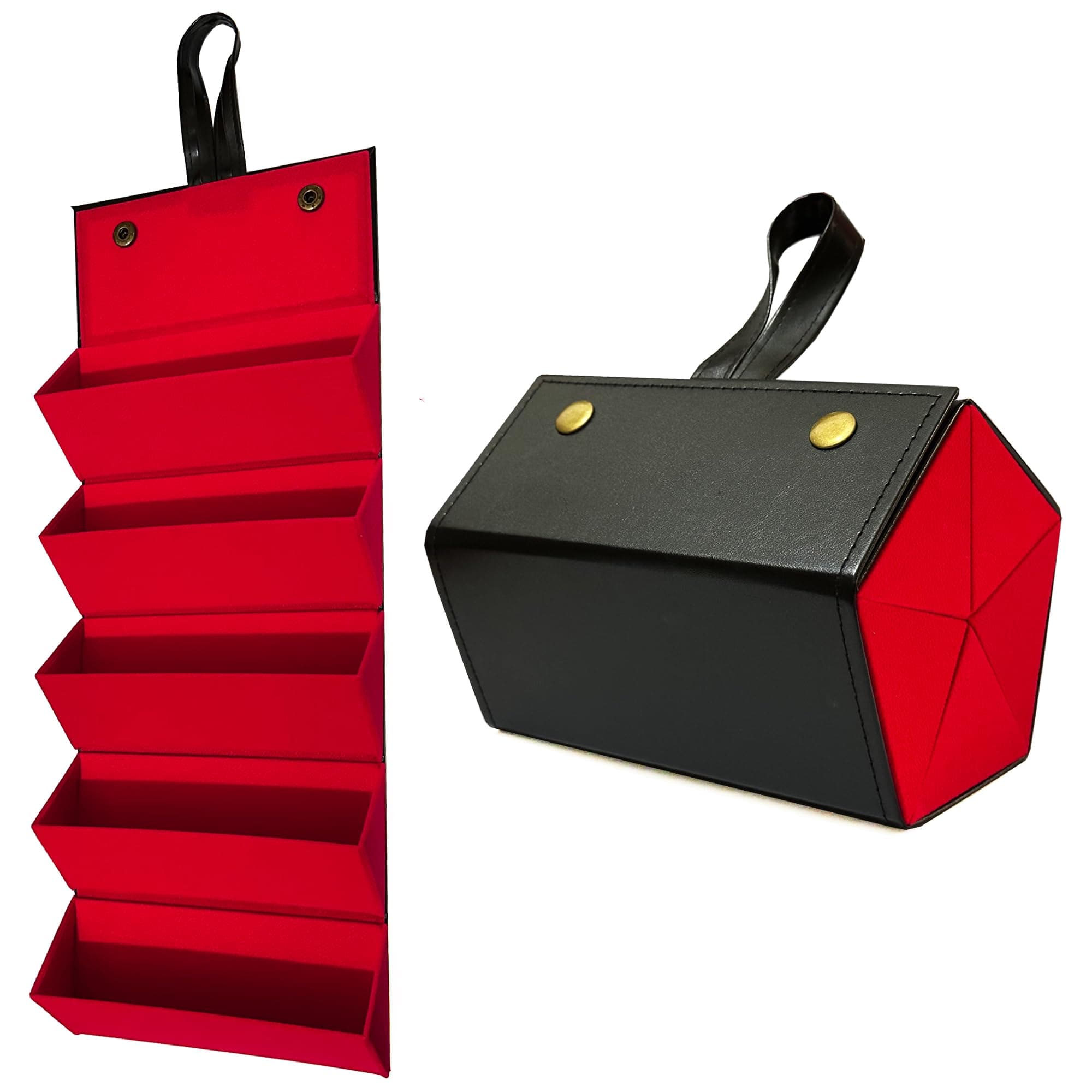 Longjet Sunglasses Organizer Travel Glasses Case 5 Slots Multiple Pairs Eyeglasses Storage Box Hanging Eyewear Holder