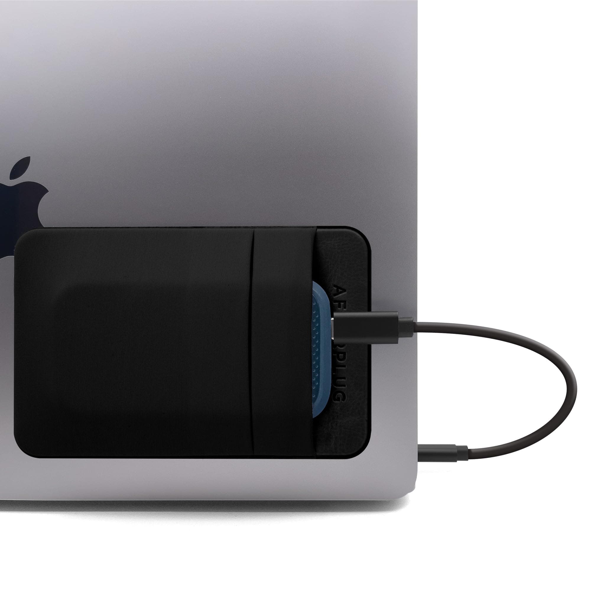 2-Pocket Adhesive Hard Drive Holder for Laptop, Stick-On Pocket Pouch for External Portable SSD, HDD, Slim Mouse and Cables (Small - Fits SSD)