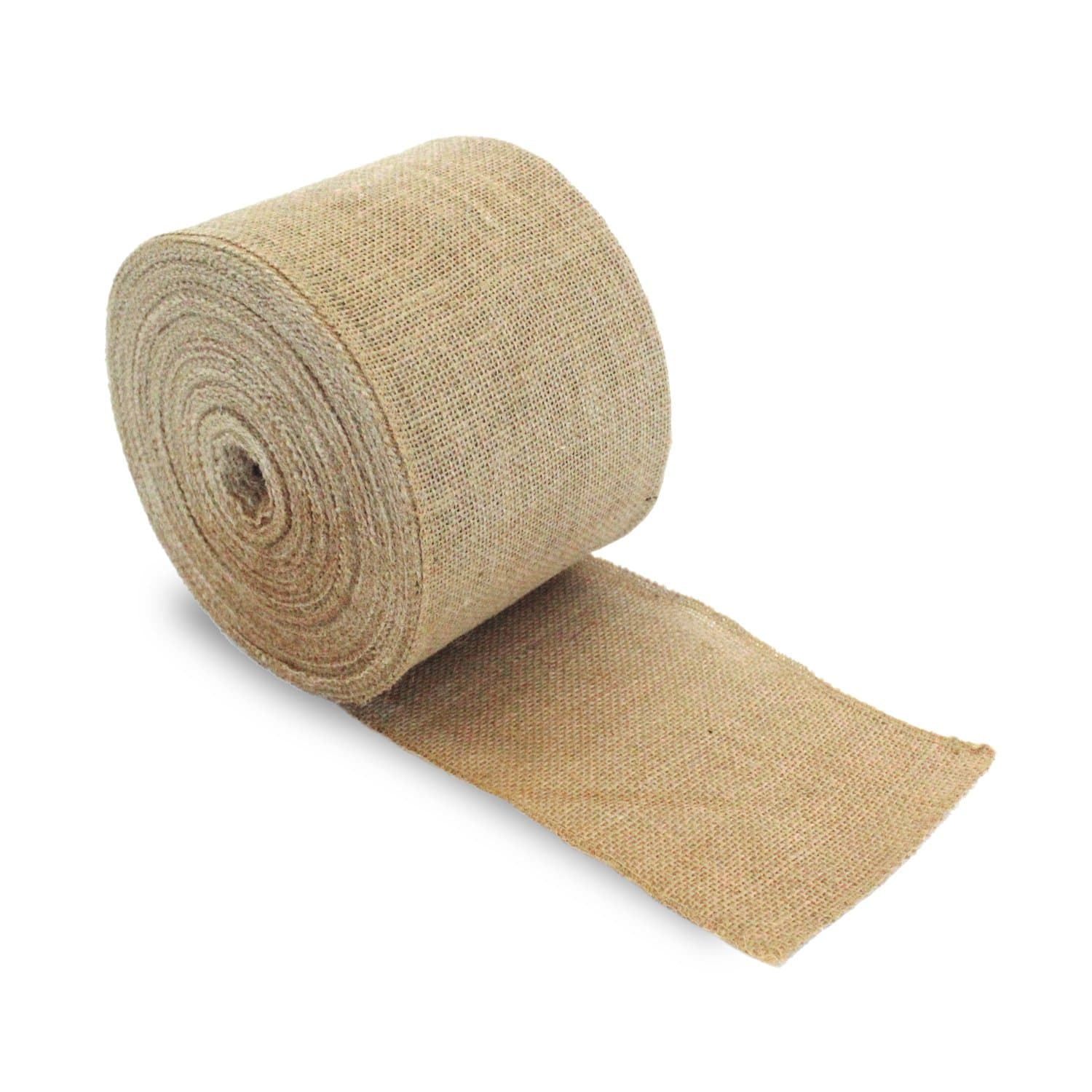 Craft Burlap Ribbon No Fray Edges 6 Inches by 50 Yards Wreath Ribbon