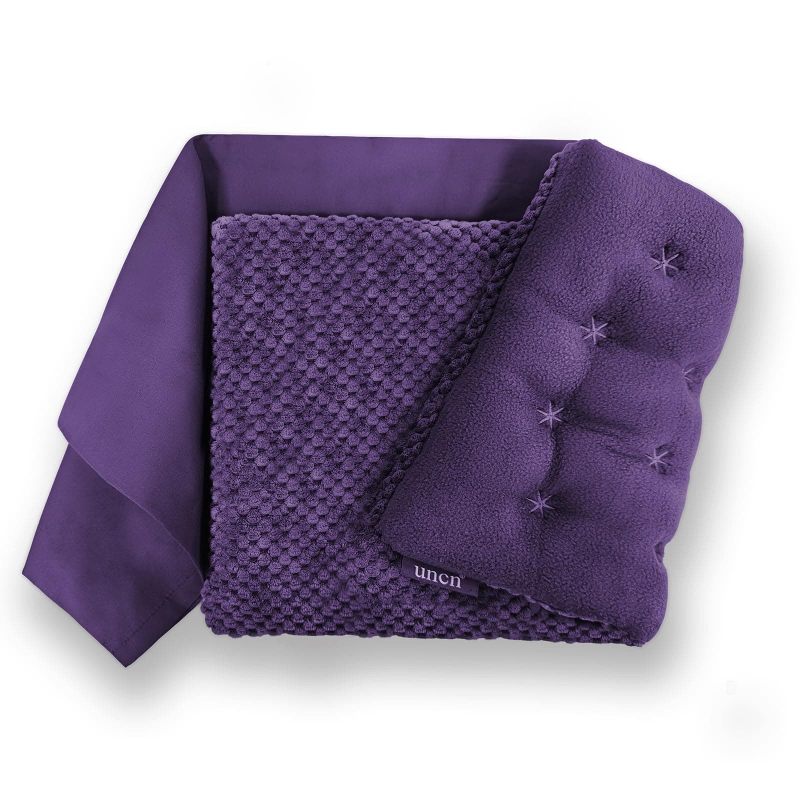 UNCN Wide Microwave Heating pad with Washable Cover 9.5 x 16in Microwavable Hot Pad for Neck Shoulder, Cramps, Back Cordless Warm Compress Weighted Moist Heat Pack for Aches, Unscented