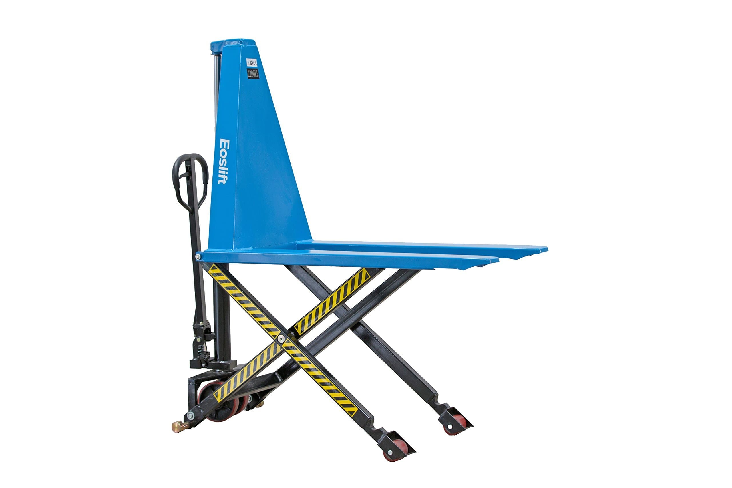 Eoslift I10 Manual Single Piston Scissor High Lift Pallet Jack Truck, Capacity 2200 lb.