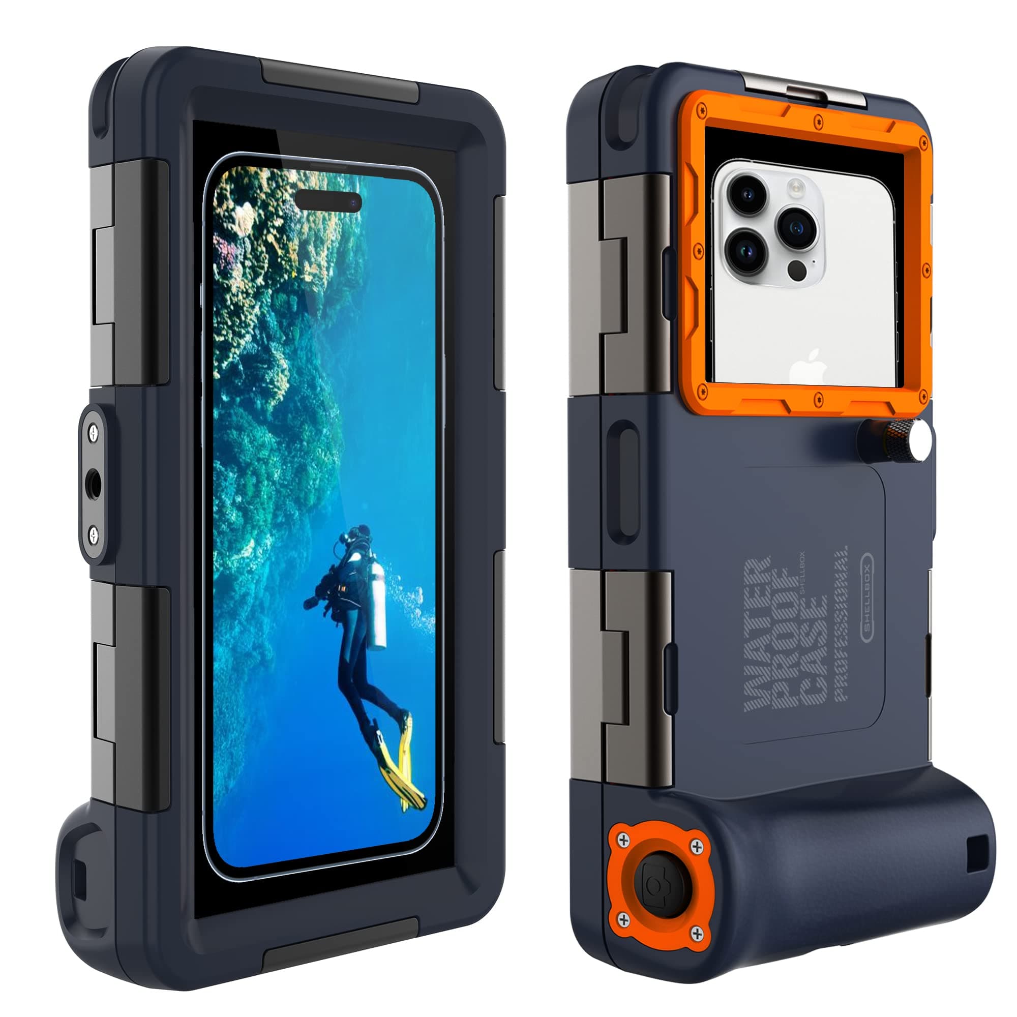 Professional Waterproof Snorkeling Case 50FT Underwater Video Protective Case with Lanyard for iPhone 15/14/13/12/11 Pro Max/XR/XS/X, Samsung Galaxy