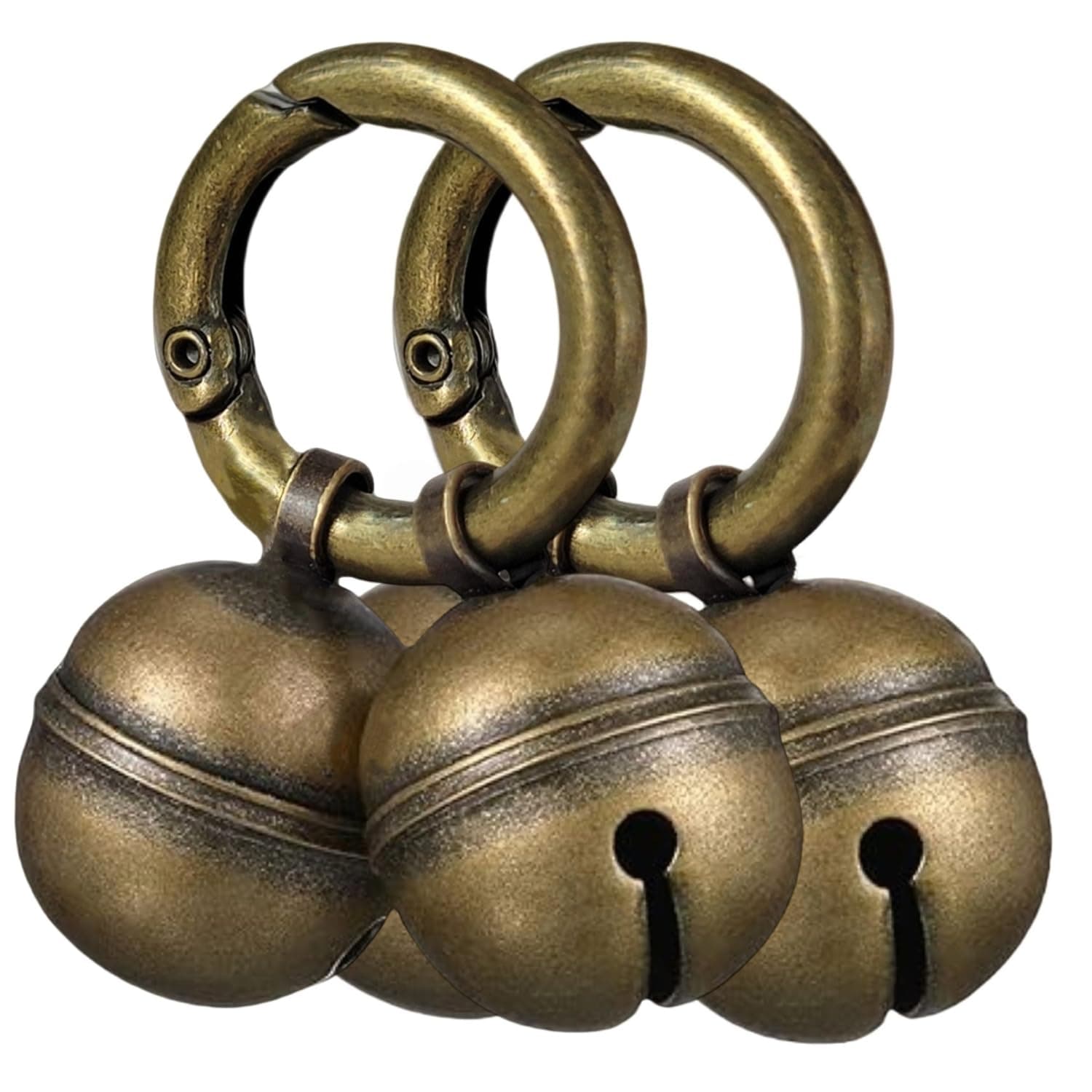 Dog Bells for Pet Tracking, 4 Extra Loud Dog and Cat Bells for Collar,Copper Bells with Quick Clips
