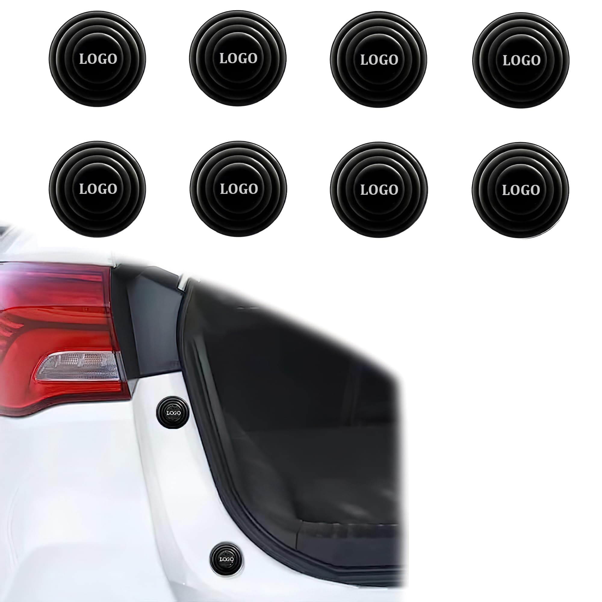 WISKA Car Door Shock Absorber Protector Gasket Guard Pads Edge Stickers Accessories for Toyota Hyryder, Innova, Hycross, Fortuner, Rumion, Glanza, Camry, Hilux, Etios, Corolla