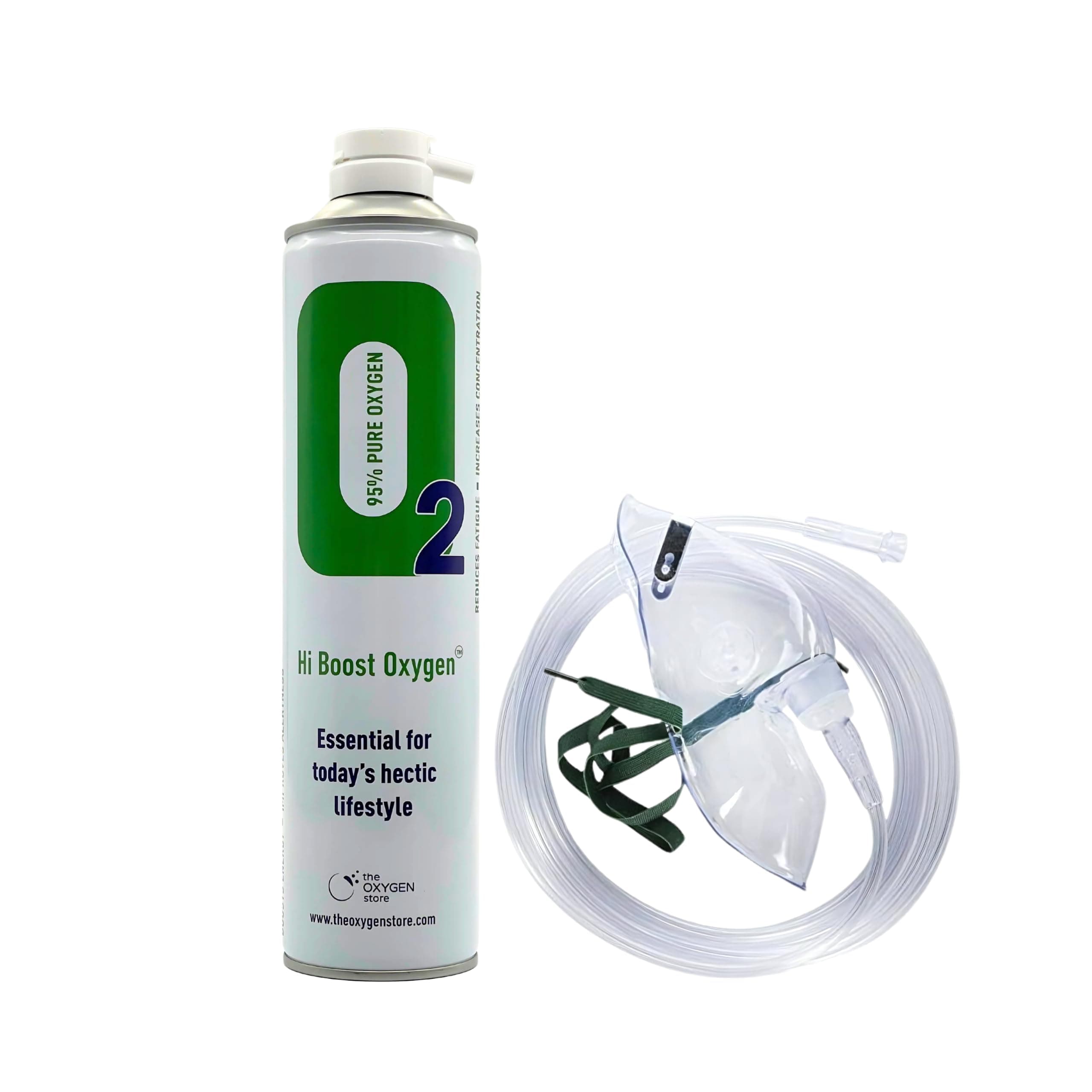 Hi Boost Pure Canned Oxygen 10 L and 1.8 M mask and Tubing