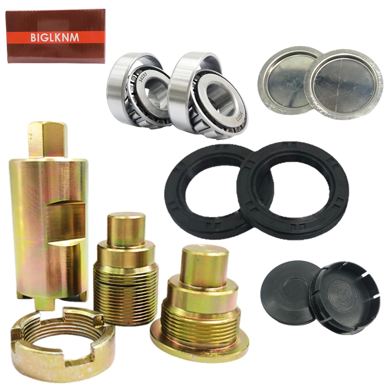BIGLKNM Swingarm Bearing Seal Kits & Bolts & Lock Nut Tool & Lock Nuts & Cap Rebuild Kit for Recon 250 TRX250 TRX250TE Fourtrax 300 TRX300 Rancher 350 400 Foreman 300 450 500 Rubicon 500
