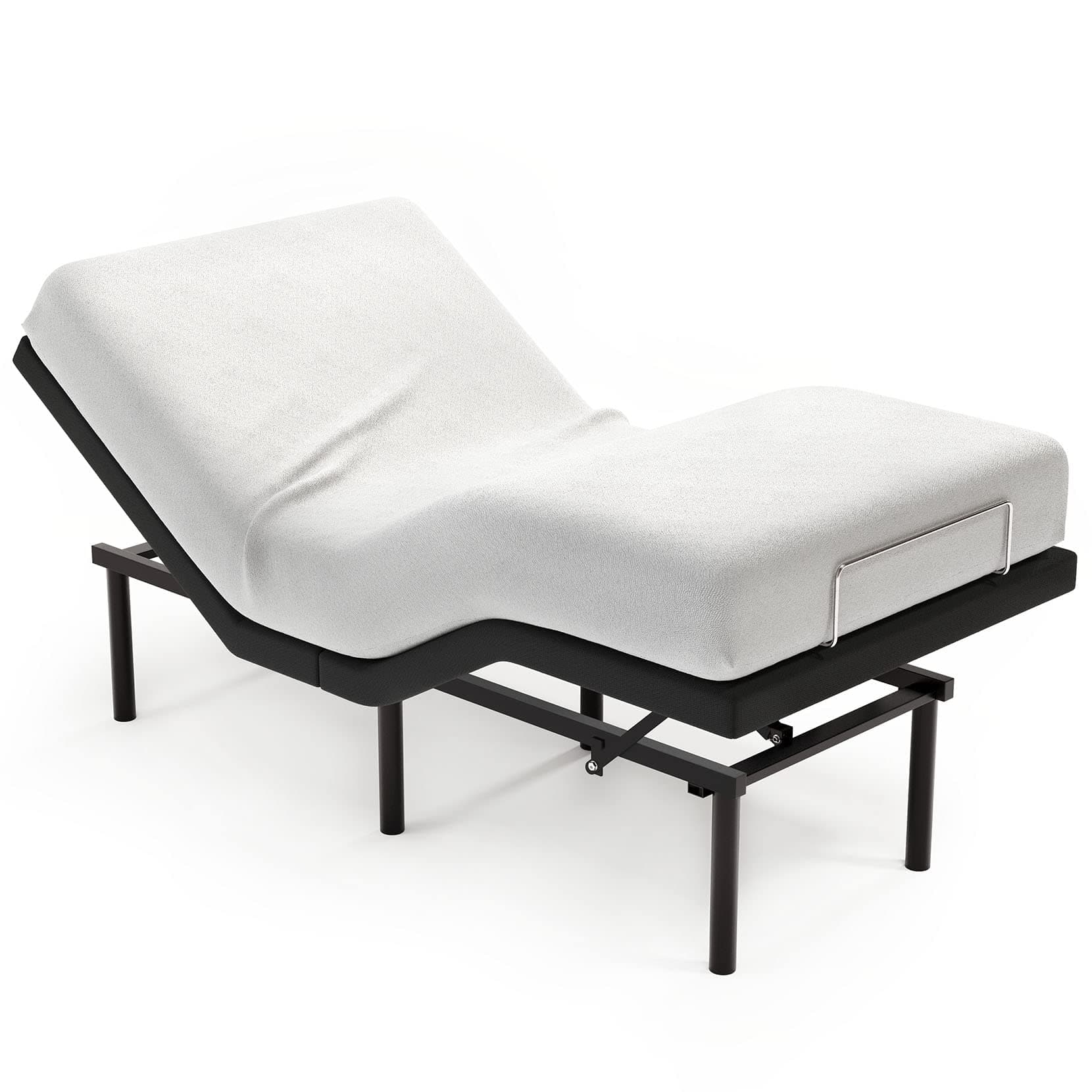 koorlian Adjustable Bed Frame Twin XL, Adjustable Bed Base with Remote, Head and Foot Incline, USB Charging, Underbed Lighting, Electric Adjustable Beds with 12 inch Legs