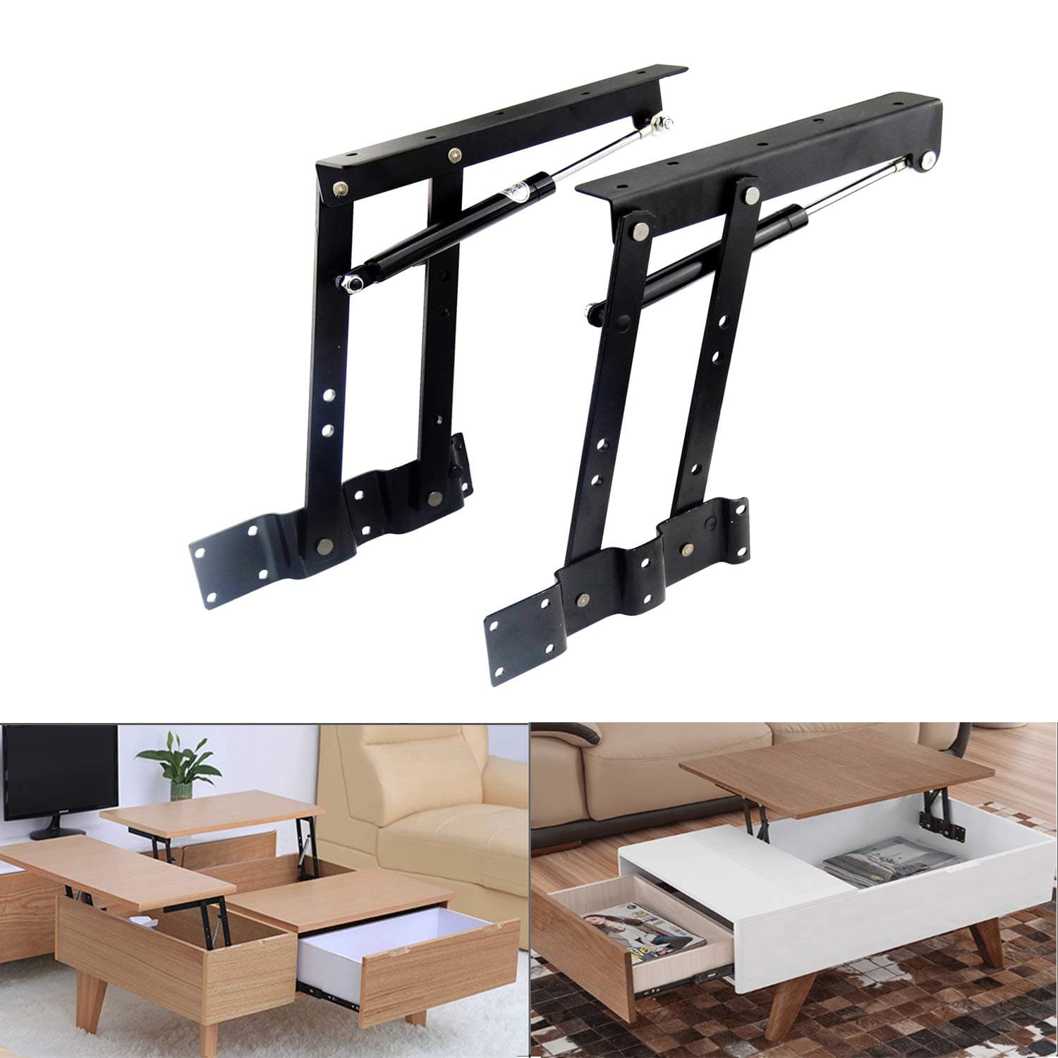Sauton Sauton Folding Lift Up Top Table Mechanism Hardware Fitting Hinges Gas Hydraulic Lift Up Table Mechanism 1 Pair