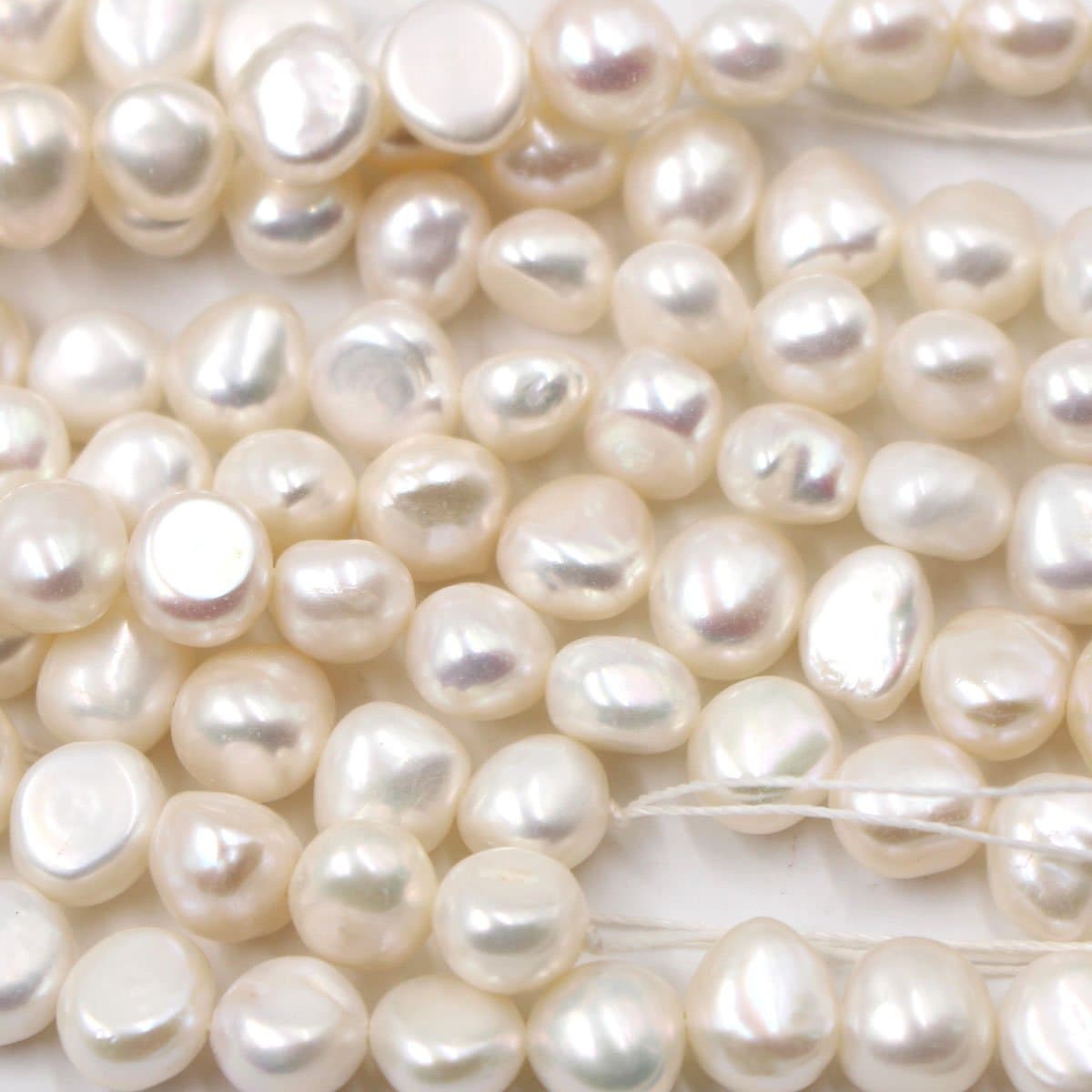 TacoolTacool Natural Genuine Freshwater Cultured Pearl Free Size 10-11mm Jewelry Making Loose Beads