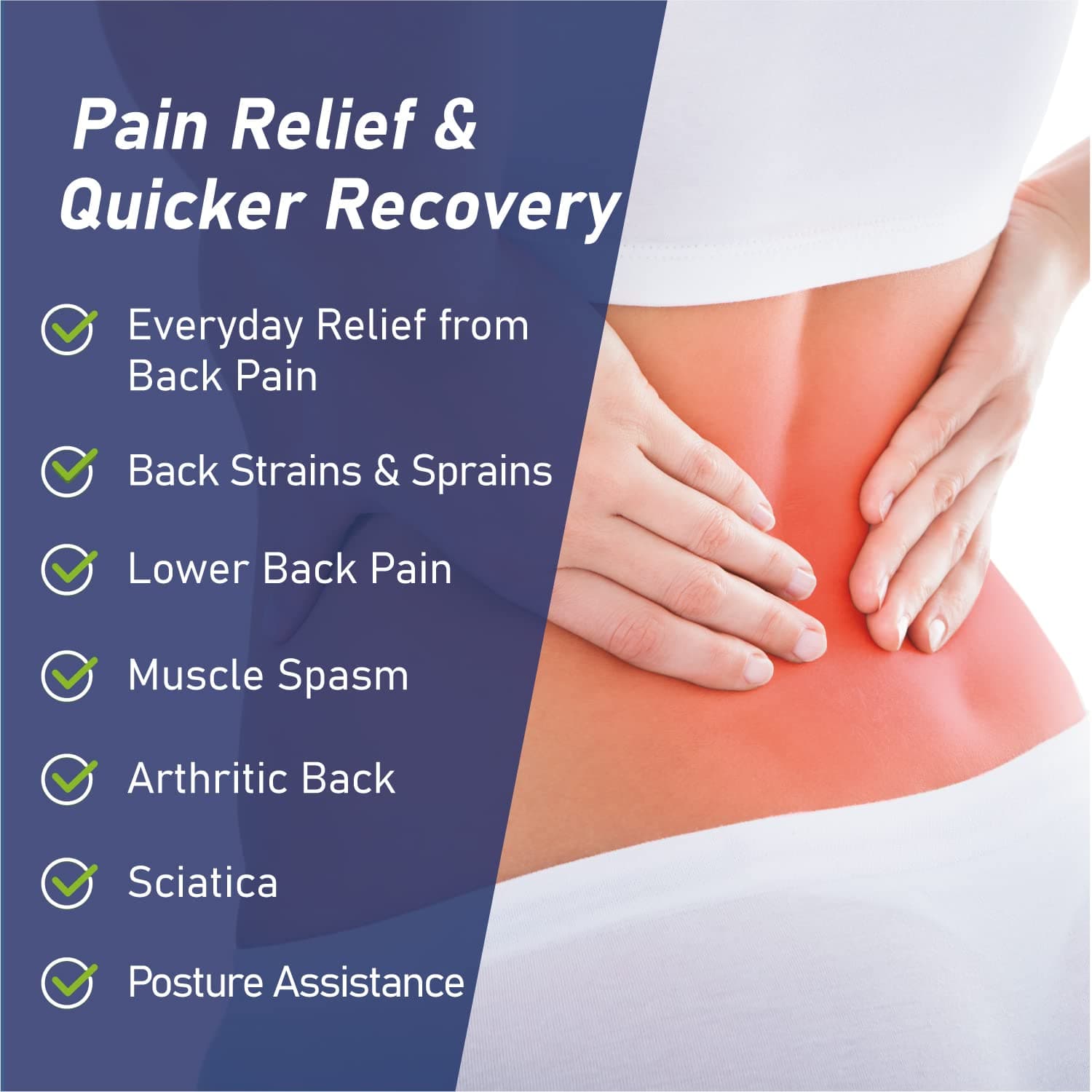 Copper-Infused Back Support Brace – Lightweight Lumbar Belt with 6 Supportive Stays for Lower Back Pain Relief, Muscle Spasms, Strains, Arthritis, and Sciatica – for Men and Women (Medium)