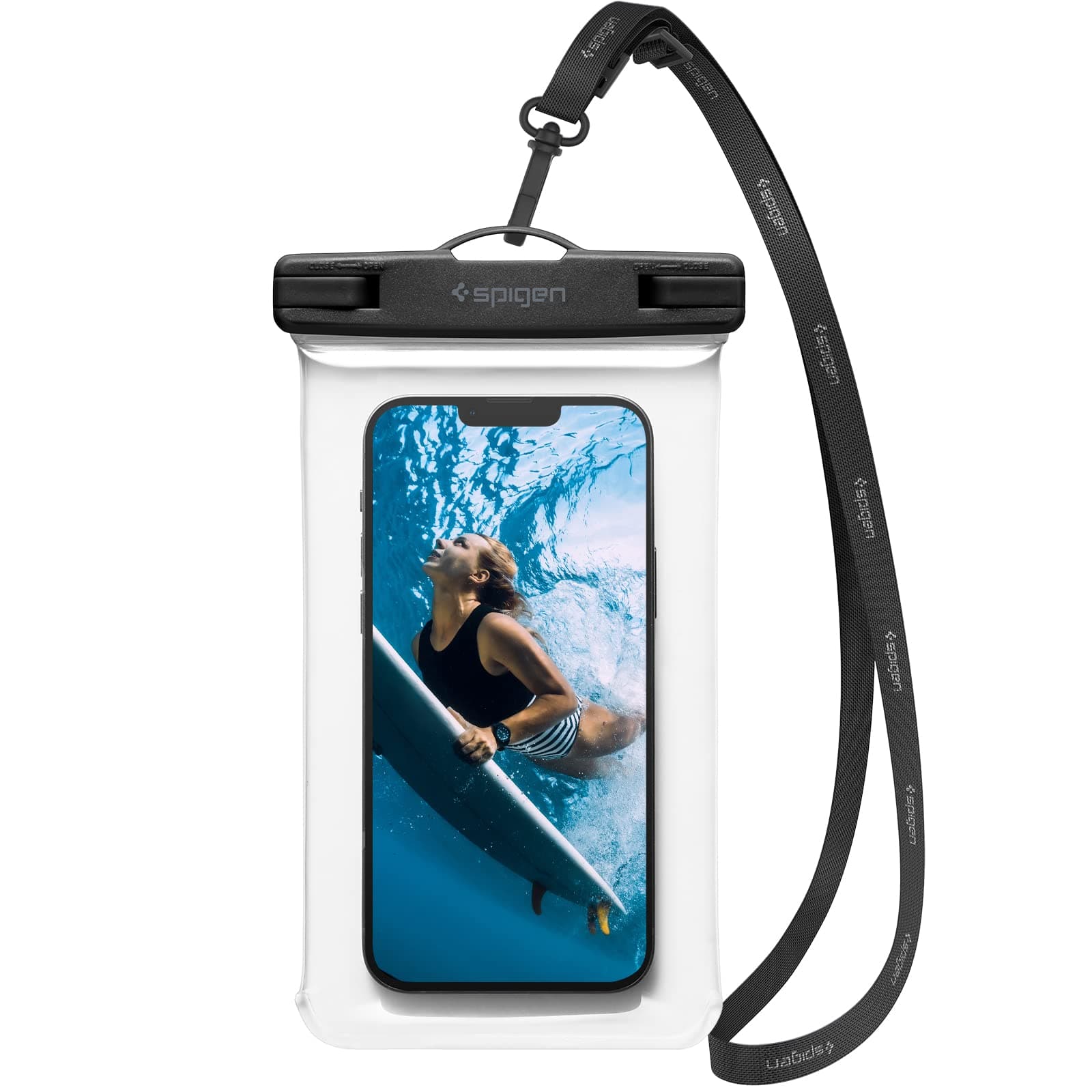Waterproof Mobile Pouch for iPhone, Samsung Galaxy, Google Pixel and All Other Smartphones up to 8.2 Inches, Mobile Waterproof Case Pouch IPX8 Certified, (Pack of 1, A601) - Crystal Clear