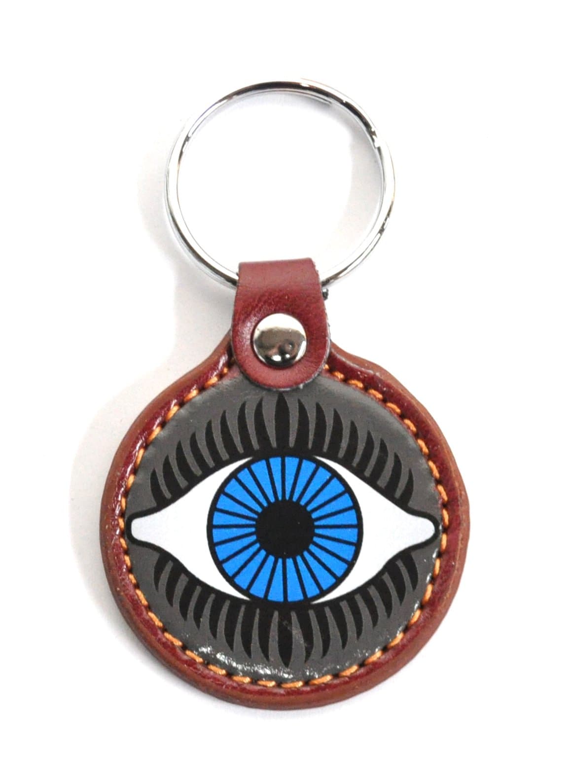 Grey Eye Keyring/Keychain - Novelty Key Fob