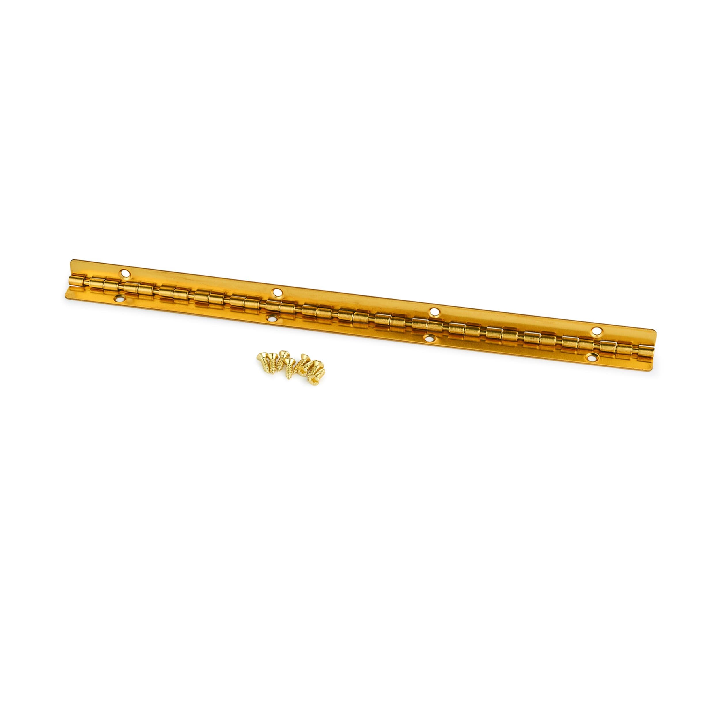Small Piano Hinge Brass Plated 200Mm X 9Mm