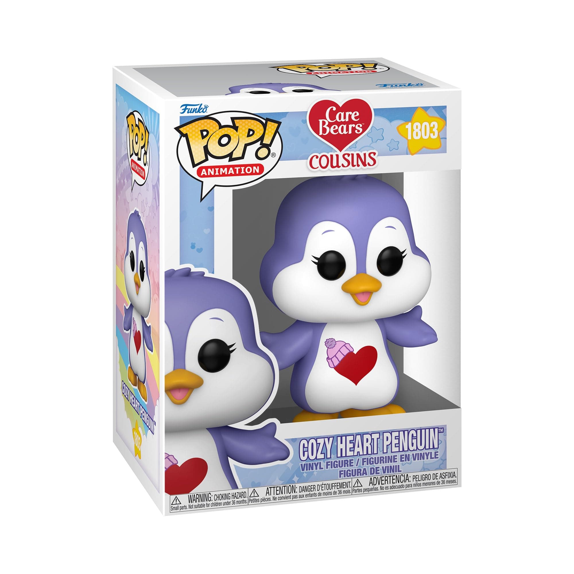 Pop Animation: Care Bear Cousins - Cozy Heart Penguin - Care Bears - Collectable Vinyl Figure - Gift Idea - Official Merchandise - Toys for Kids & Adults - Cartoon/Animation Fans
