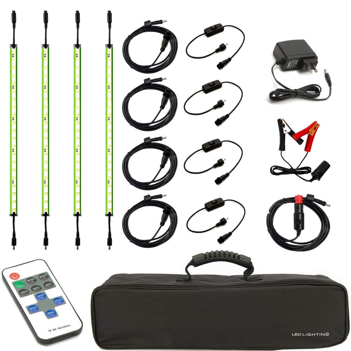 RV Awning Lights Magnetic LED Camping, Pop Up Canopy Tent, Truck Bed, RV Awning Lights, Under Cabinet Lighting, Closet Light, 12v and 110v Adapters