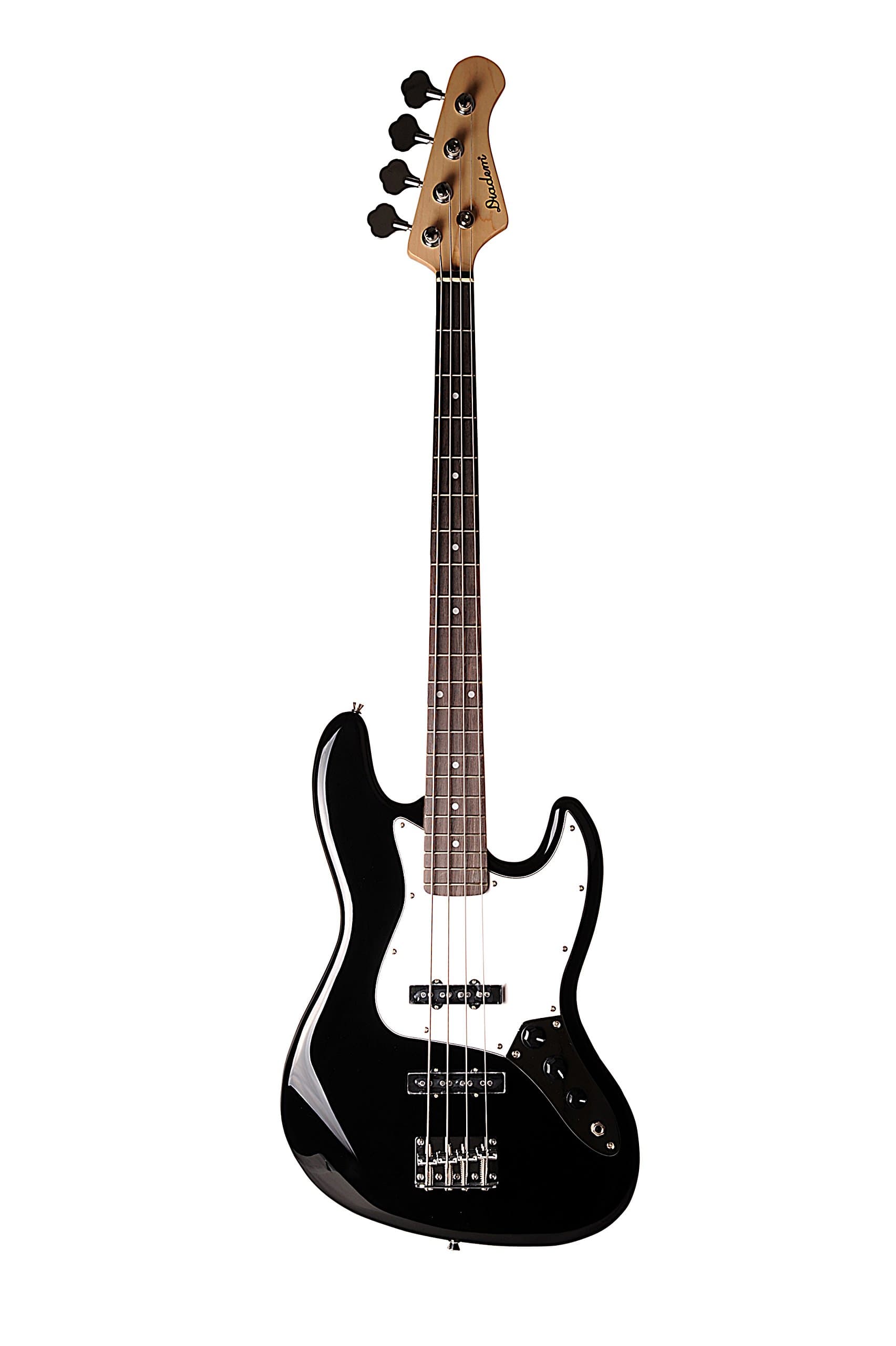 Diadem Solid Wood Electric Bass Guitar with Gig Bag Case Black 47"