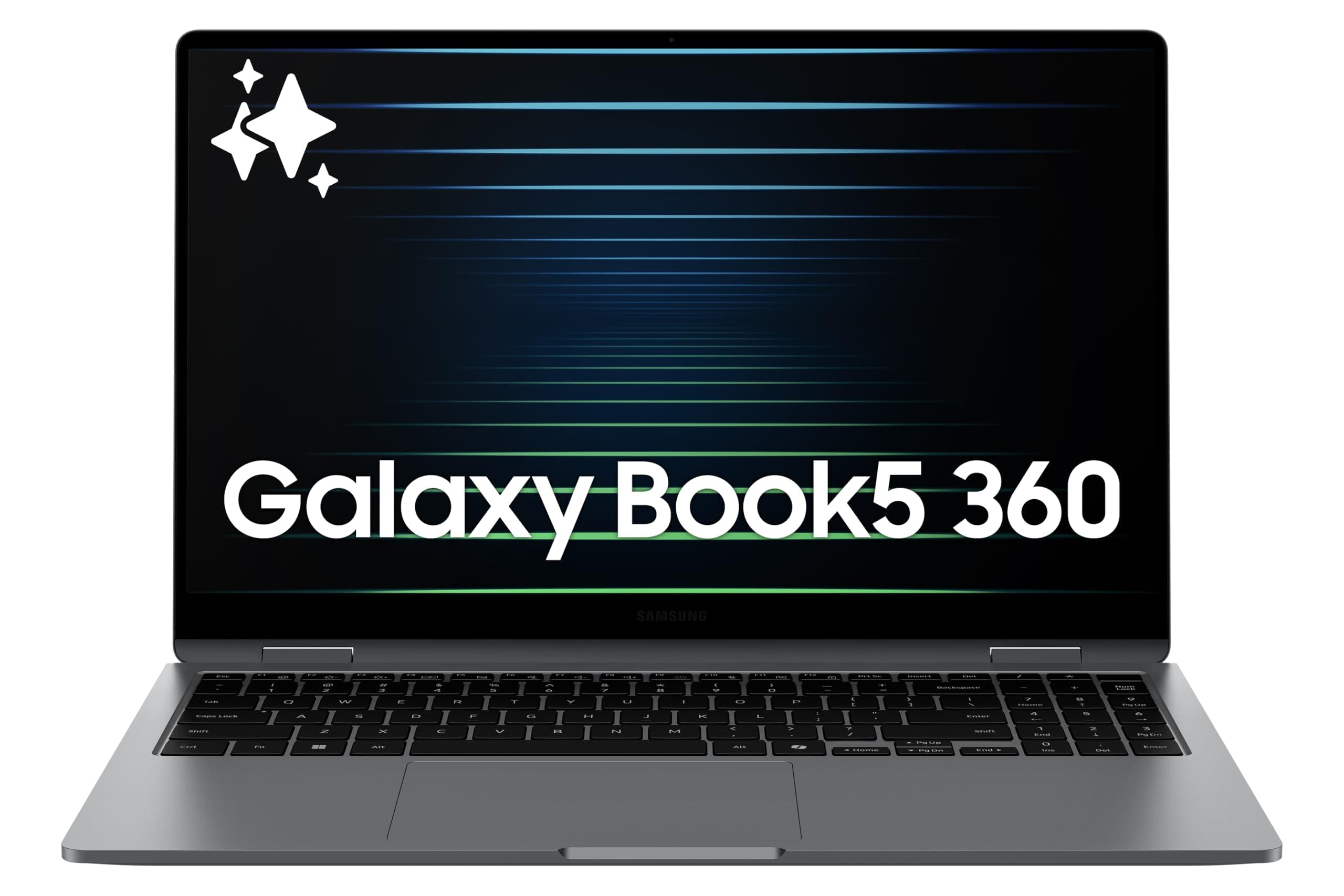 SAMSUNG 15.6" Galaxy Book5 360 Copilot+ PD, AI Laptop Computer, FHD AMOLED Touch Screen, 16GB / 512GB, Dolby Atmos Quad Speaker, All Day Battery Life, NP750QHA-KA1US, Gray