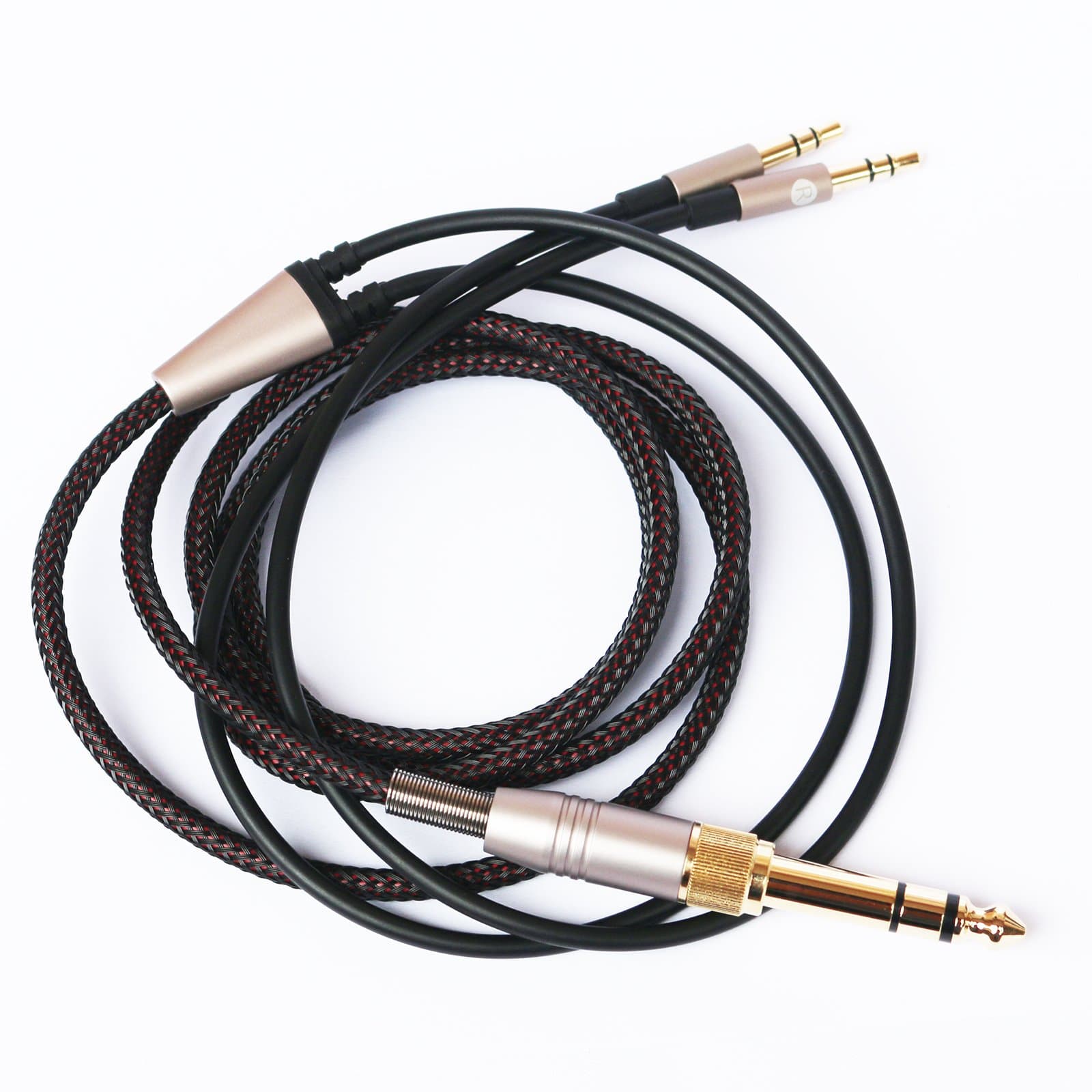 Replacement Cable Compatible with Hifiman HE4XX, HE-400i (The Latest Version with Both 3.5mm Plug) Headphones 3.5mm & 6.35mm to Dual 3.5mm Jack Male Cord 3m/9.9ft