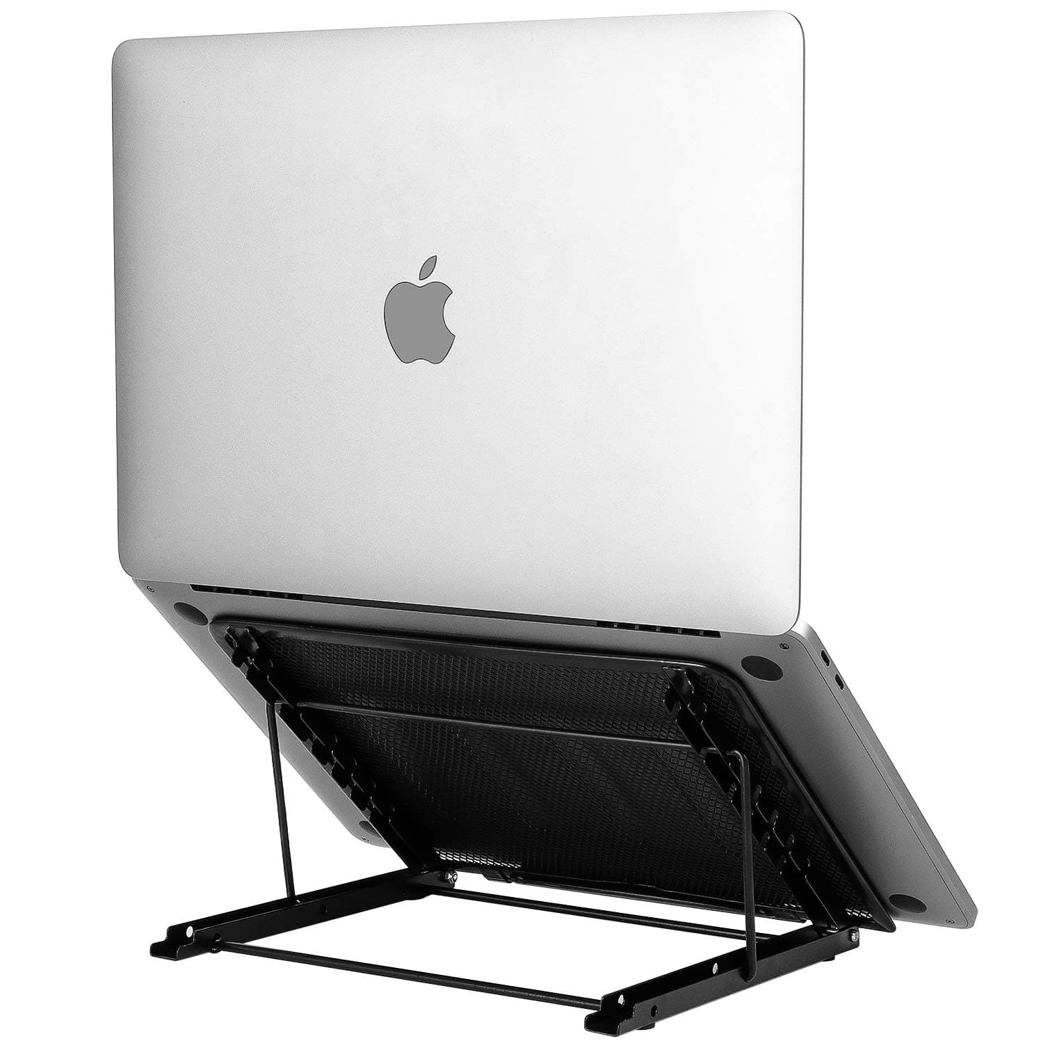 Laptop Stand Upgraded, Adjustable Portable Laptop Holder for Desk, Aluminum Ventilated Notebook Riser for MacBook Air Pro, More 10-15.6 inches PC Computer, Tablet, iPad (Black)