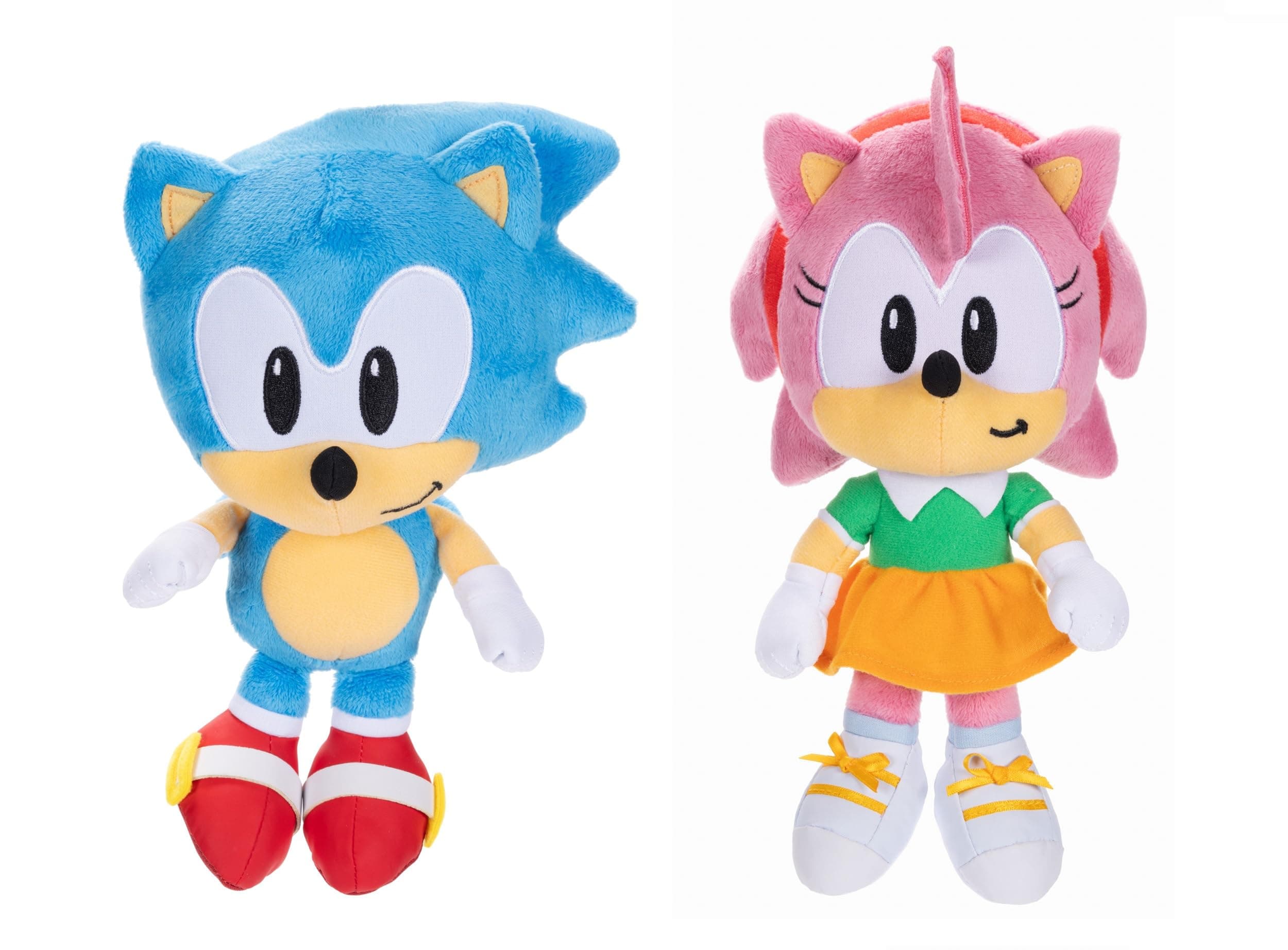 Sonic The Hedgehog 9" Plush 2-Pack, Sonic & Amy Collectible Stuffed Toy