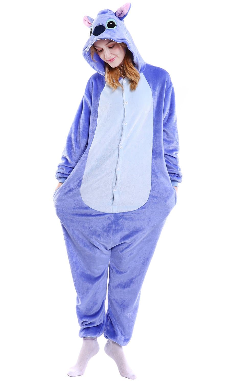 YAOMEI Women Onesies Adult, Unisex Mens Kigurumi Onesies Unicorn Pyjamas Flannel Animal Sleepsuit Nightwear with 3D Hoodie, Halloween Costume Clothing