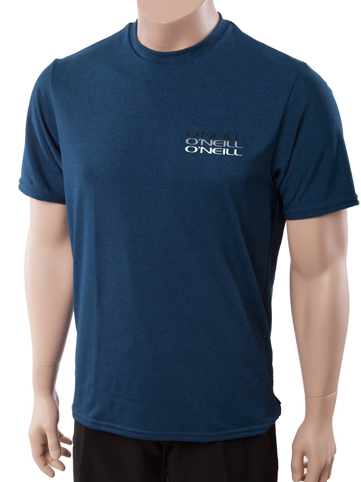O'Neill Men's Basic Skins Rash Tee (including Big & Tall sizes) 4XL Heathered deep sea (4632C)
