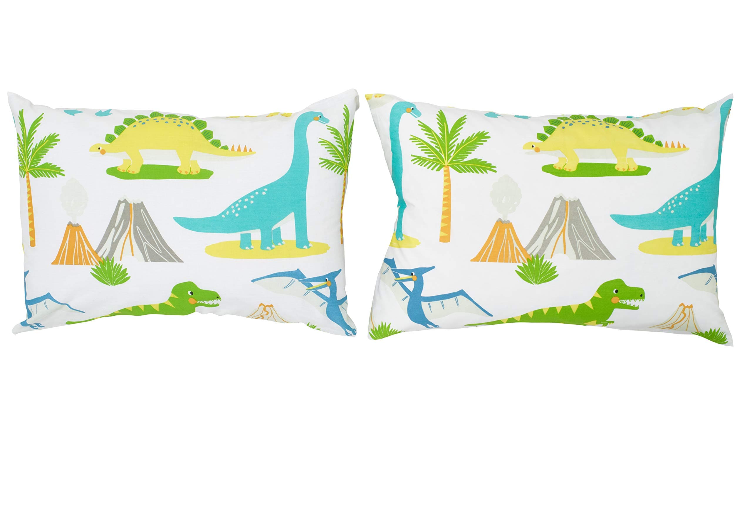 Bloomsbury Mill - Dinosaur World - Kids Design - Pair of Pillowcases (Extra)