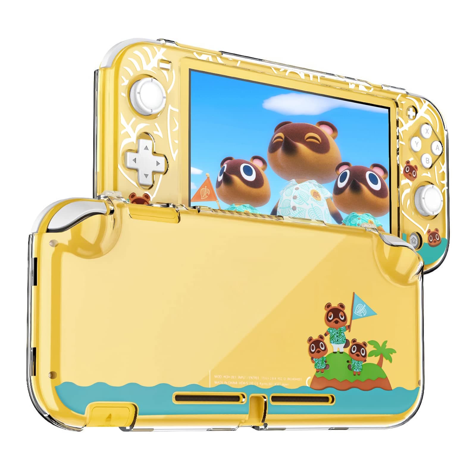 DLseego Protective Case for Switch Lite, Clear Hard PC Case Cover Split Design Shockproof Anti-Scratch Shell Accessories for Switch Lite and Joycon Controller Animal Crossing