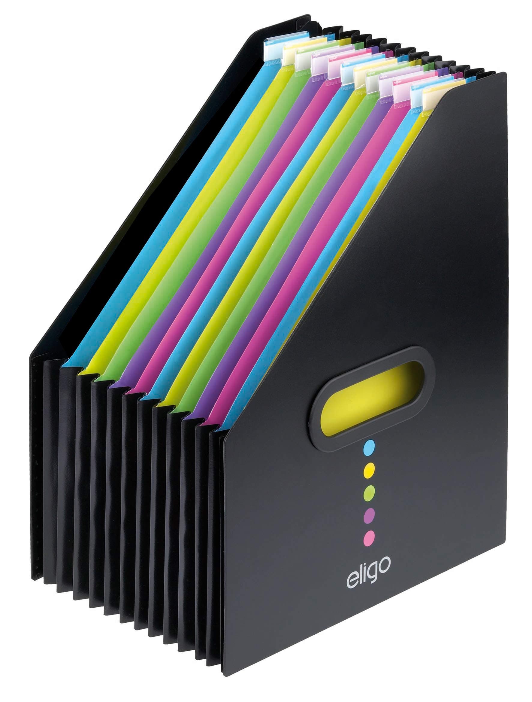 SnopakeEligo Portrait Desk Expander/Organiser 13-Part - Black [Pack of 1] Ref: 15171