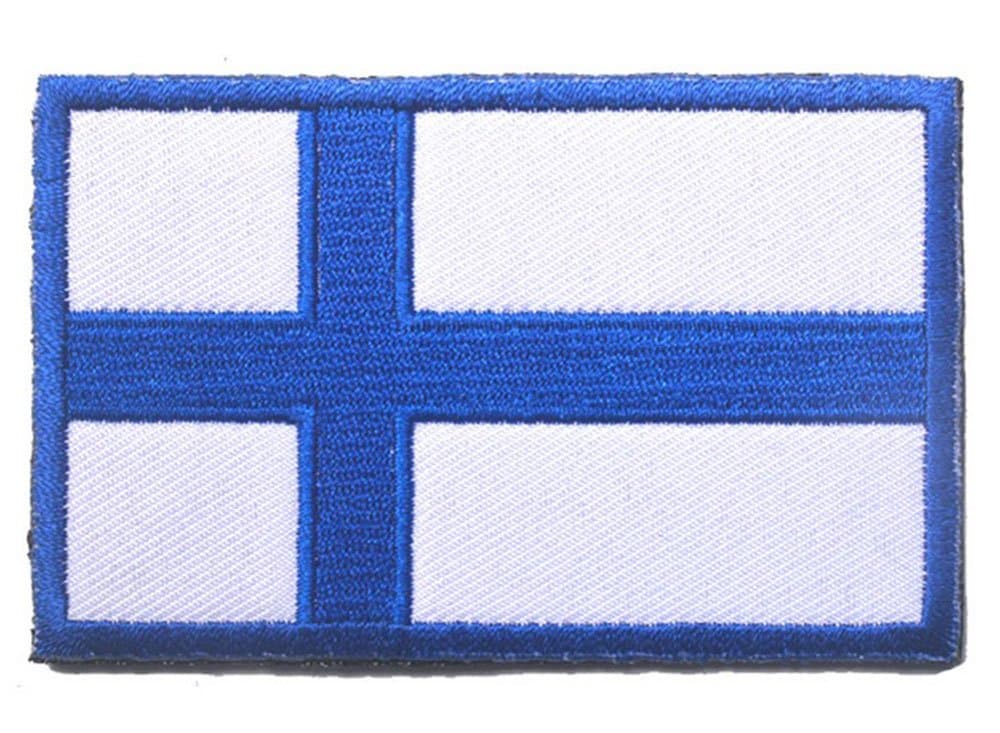 Embroidery Each Country's Flag Patch (3''X2'', Finland)