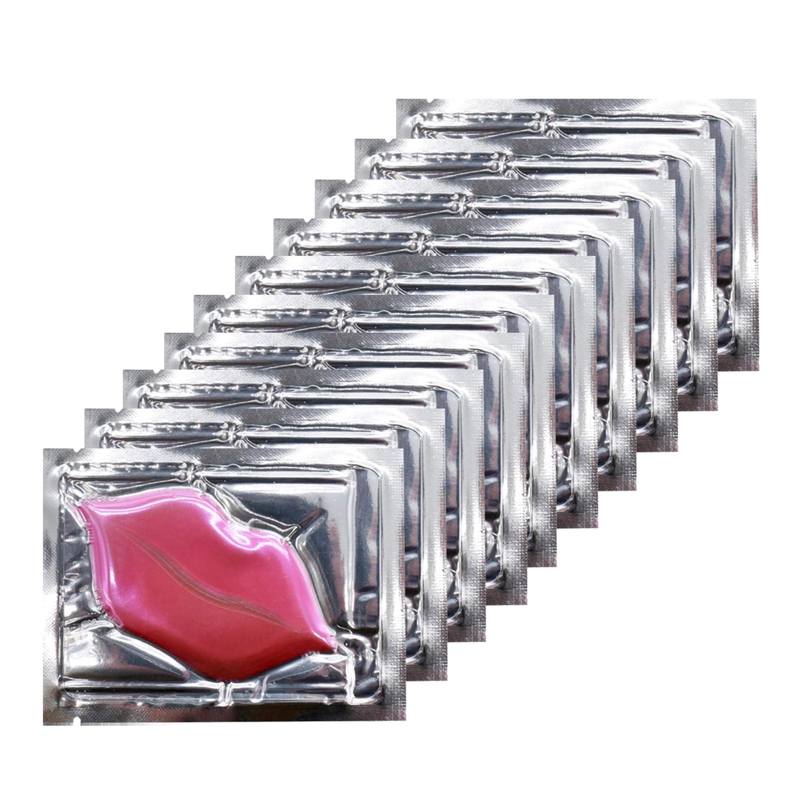 Adofect 30 Pieces Collagen Crystal Lip Masks,Pink Lip Patches& Moisturizers Collagen Lip Pads Great for Hydrating Skin, Anti Chapped & Anti-Aging and Plump Your Lips,Pink