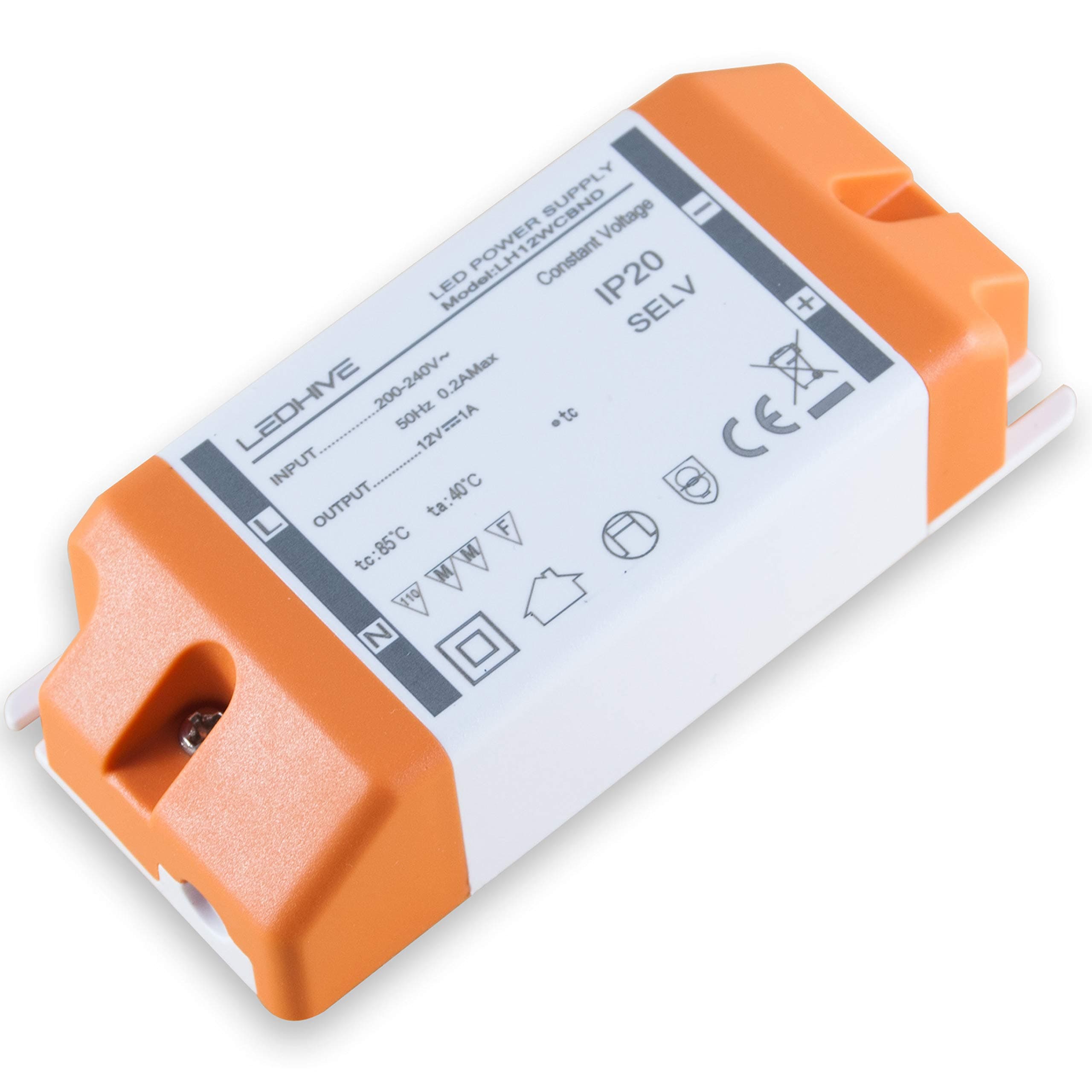 New! LED Driver Transformer 240V - 12V with Terminal Blocks, 0.5 to 12W / 240v AC to 12v DC/Zero Interference with Dab and WiFi