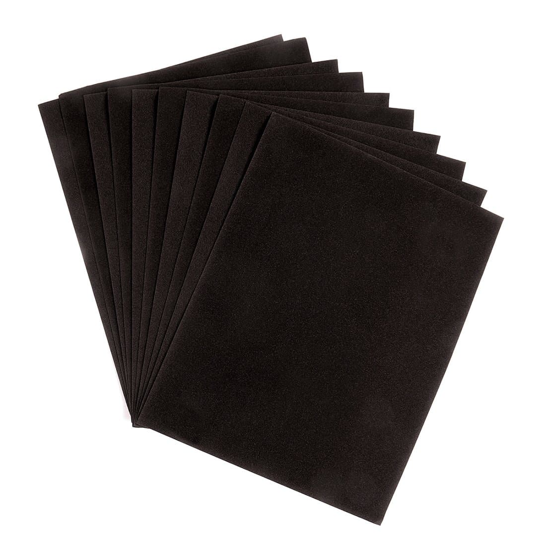 HyglossHygloss Products Velour Paper - Soft, Velvety Surface Works with Printers – Black, 8-1/2 x 11 Inches - 10 Pack
