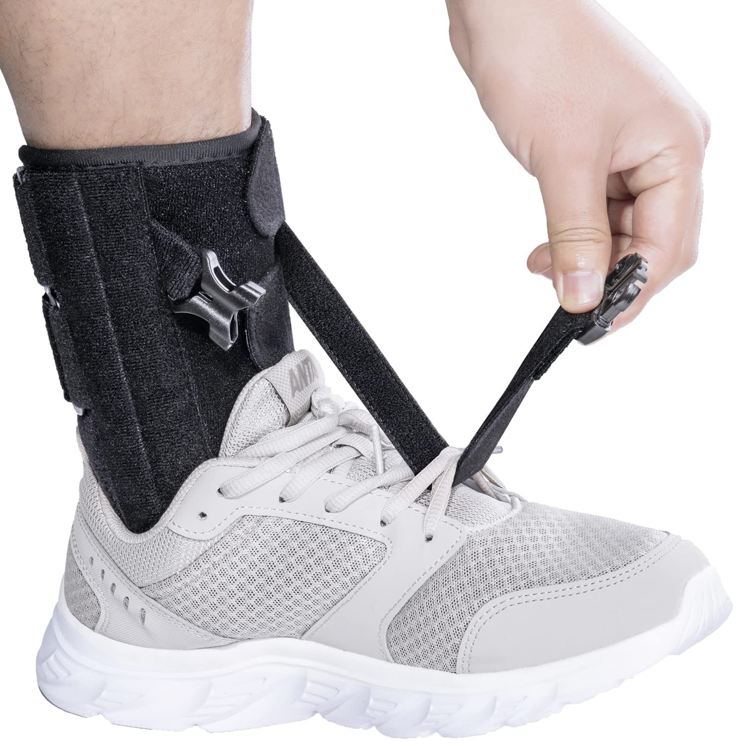 Foot Drop Brace for Walking Lifting Shoes, Drop Foot AFO Brace Helps Raise Shoes, Ankle Foot Up Splints, Improves Walking, Prevents Fall and Injury, Fits Left and Right Foot, Fit for Women and Men