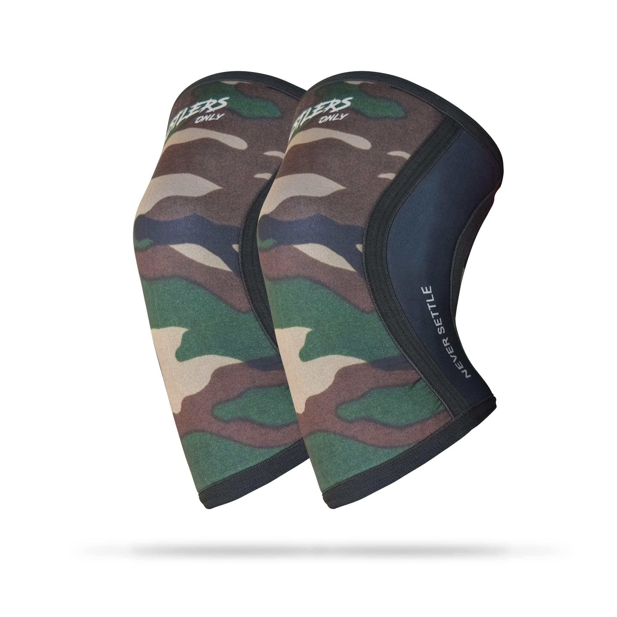 Hustlers Only Knee Sleeves Weightlifting 5mm Neoprene Compression Support Sleeves for Gym Training, Powerlifting, Squats, Fitness and Workout (Camo, L)