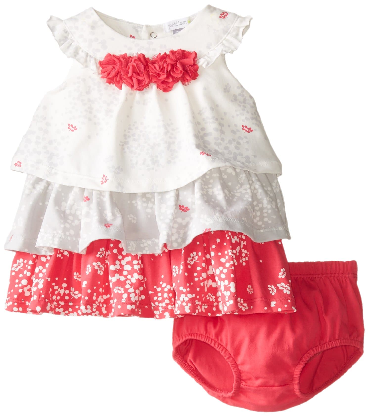 Petit Lem Baby Girls' Newborn Perfume Diva Sleevless Dress and Panties