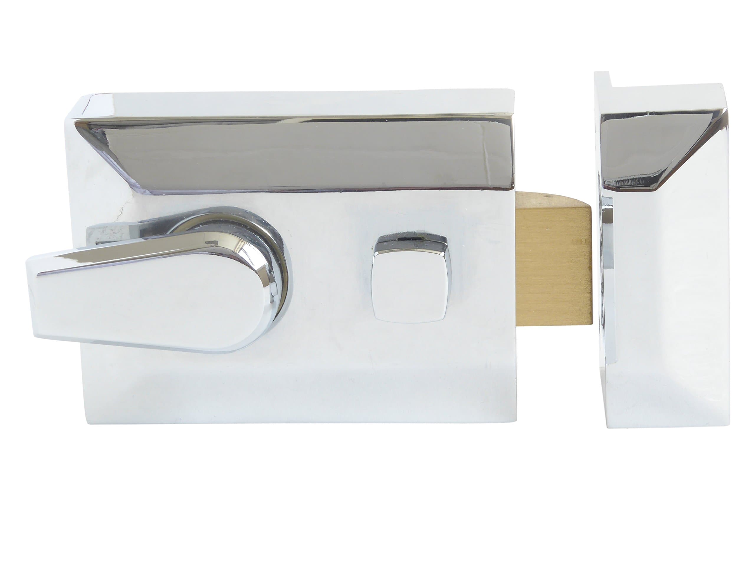 Gerda Standard Deadlocking Night Latch Polished Chrome Rim Cylinder not Included