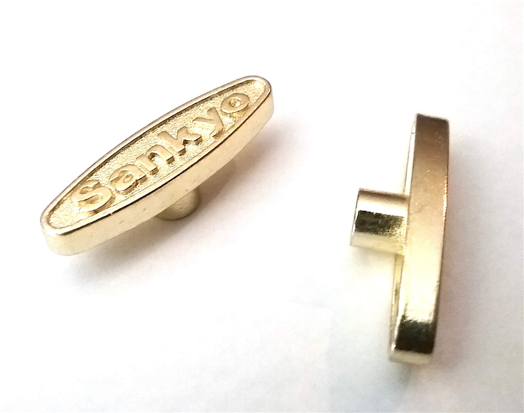 Two Music Box Winding Keys - - 1/8 inch Short Key - - Great for Snow Globes - - Golden Brass Replacement Keys - - Fits Your Music Jewelry Box - - 3 mm Key - - 0.12 inch Key for Music Box Movements