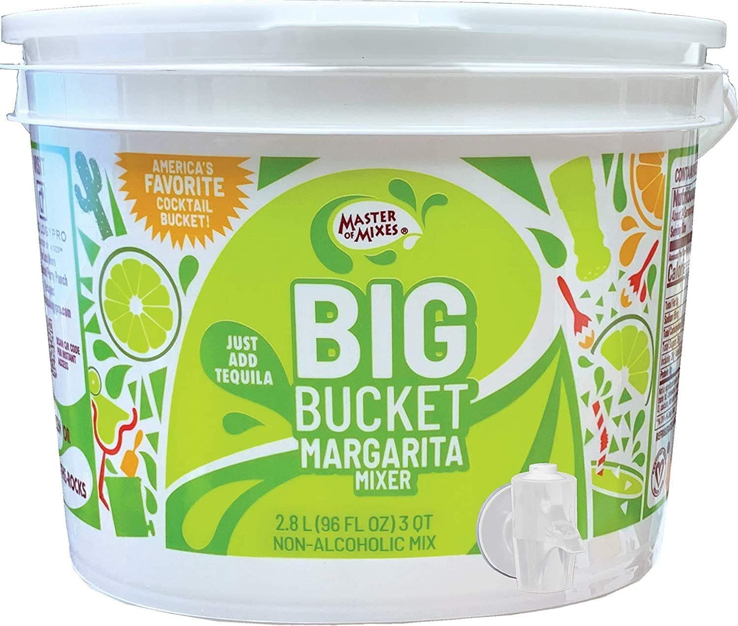 BigBucket Margarita Mix, Ready to Use, 2.8 Litre Low-Profile, Individually Boxed