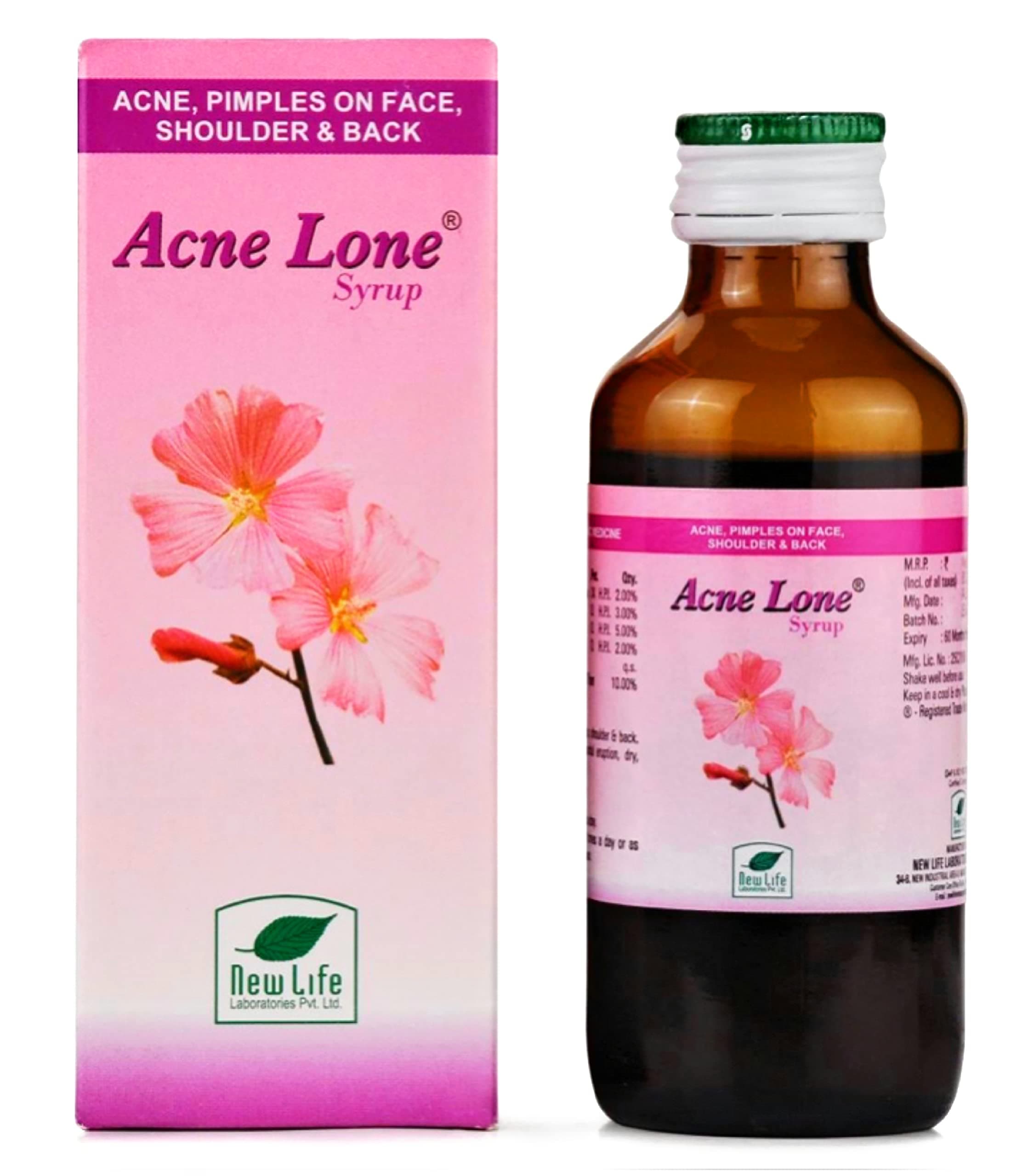 New Life Acnelone Syrup - Acne, Pimples (100ml) - Set Of 3