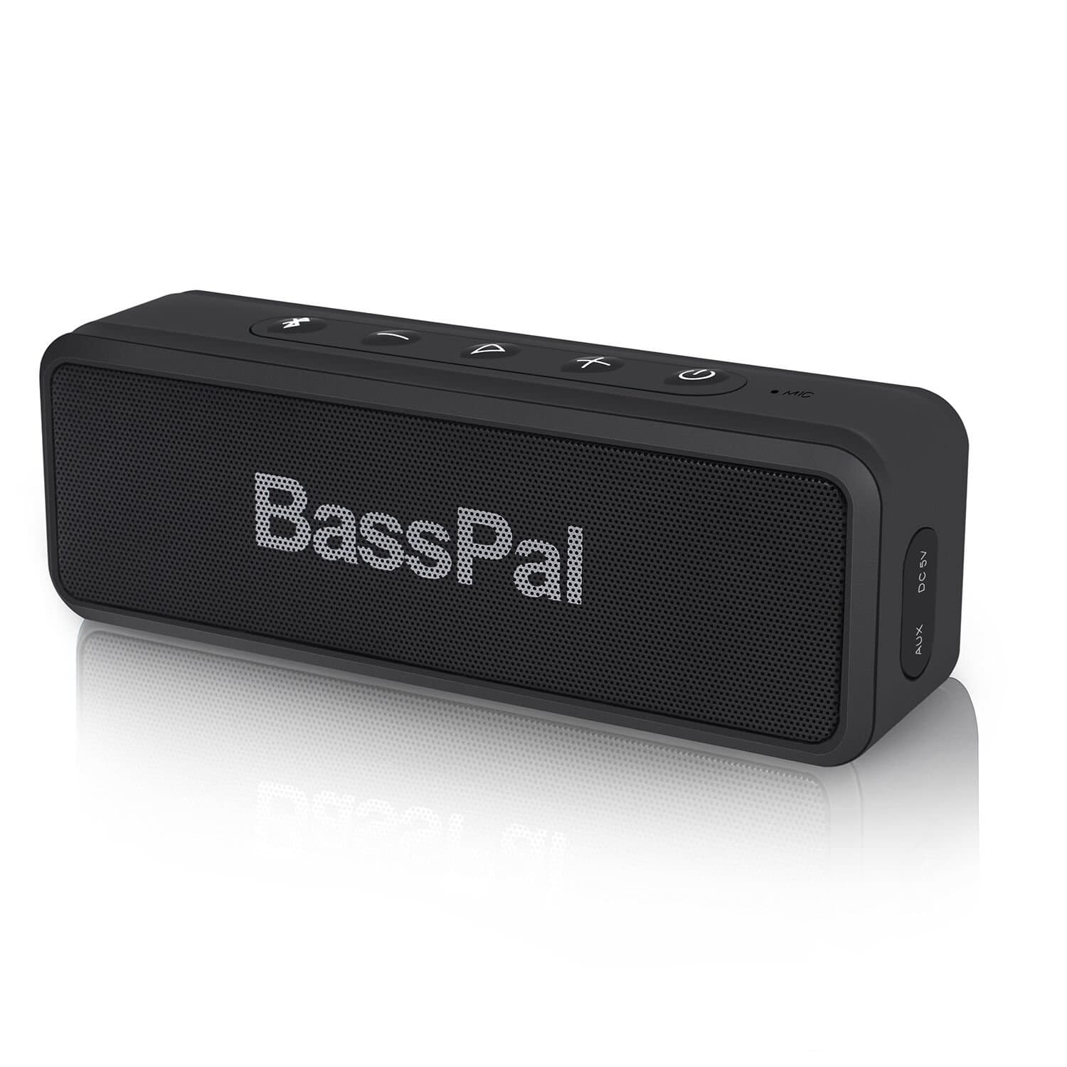 BassPal Bluetooth Speaker, SoundRo X3 Portable Wireless Bluetooth 4.2 Speakers with HD Sound and Rich Bass, 24-Hour Playtime, Built-In Mic, IPX6 Waterproof Speakers for Outdoor, Party, Travel(Black)