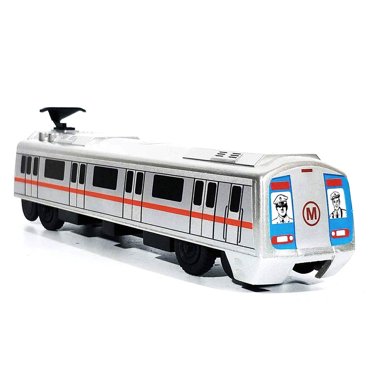 Toys Plastic Pull Back Metro Train, Number Of Pieces: 1, Silver, 36 months