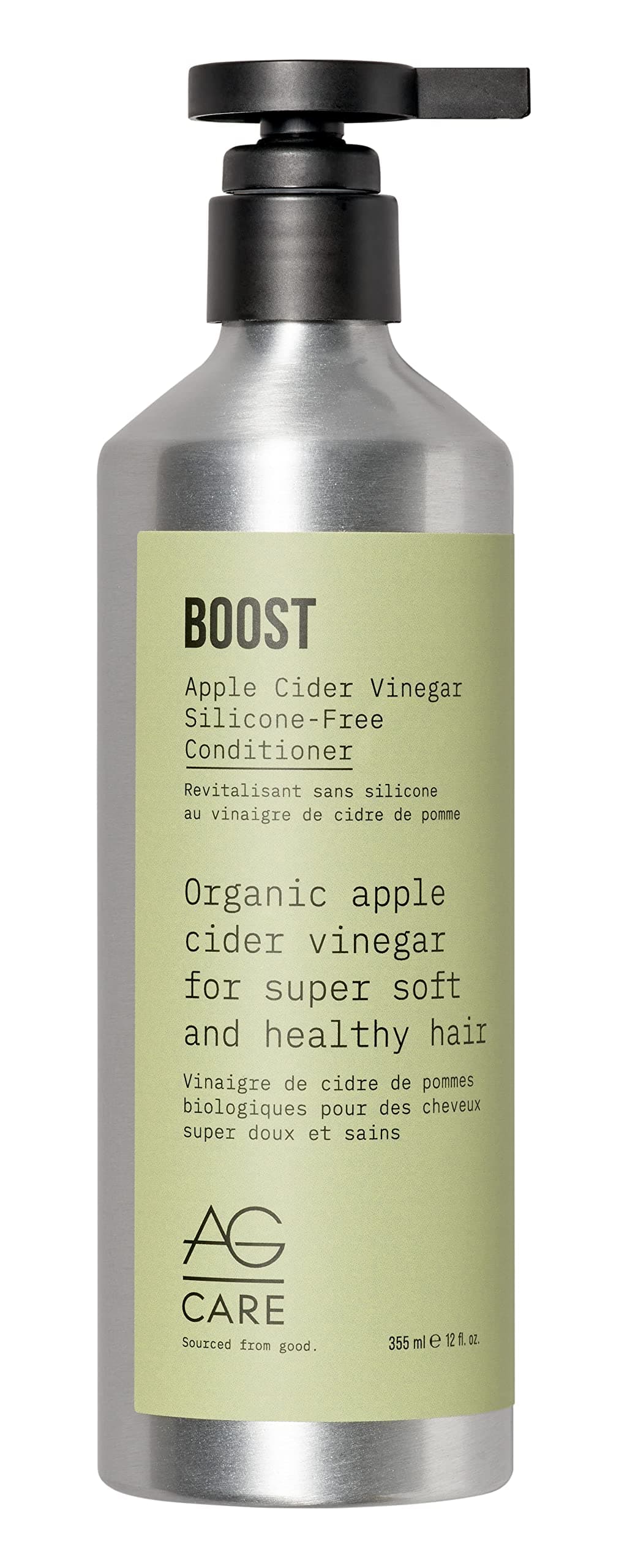 Boost Apple Cider Vinegar Conditioner with Mango Seed Butter - Clarifying Conditioner Deep Moisturizing for High Shine and Healthy Hair, 12 Fl Oz Bottle